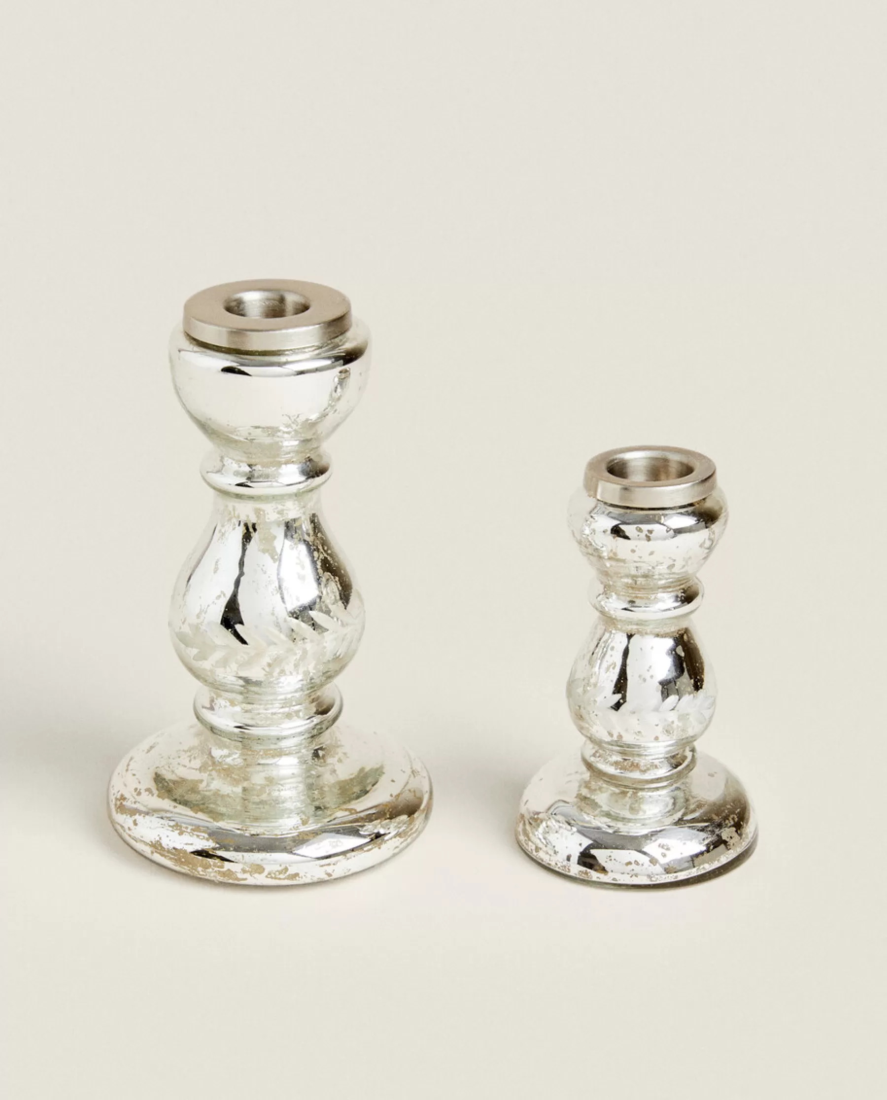 ZARA Home Geometric Glass Candlestick | Candlesticks And Tealight Holders