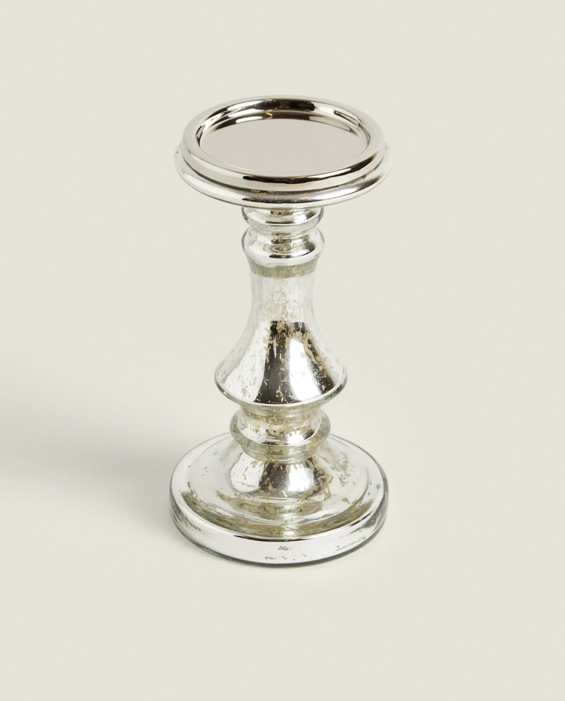 ZARA Home Geometric Glass Candlestick | Candlesticks And Tealight Holders