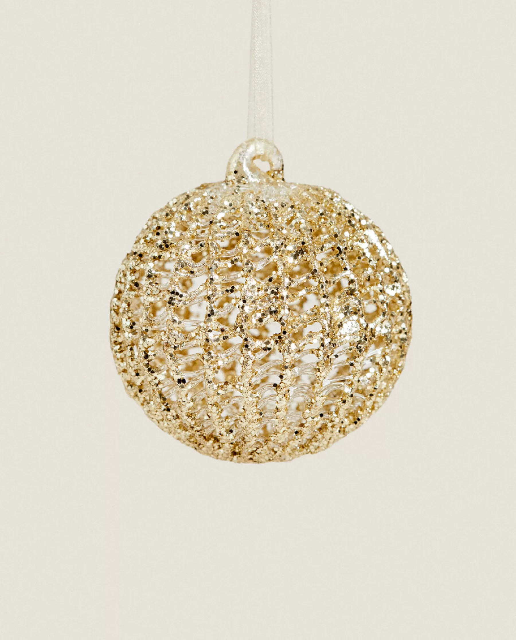 ZARA Home Glittery Glass Christmas Ball Decoration | Decoration