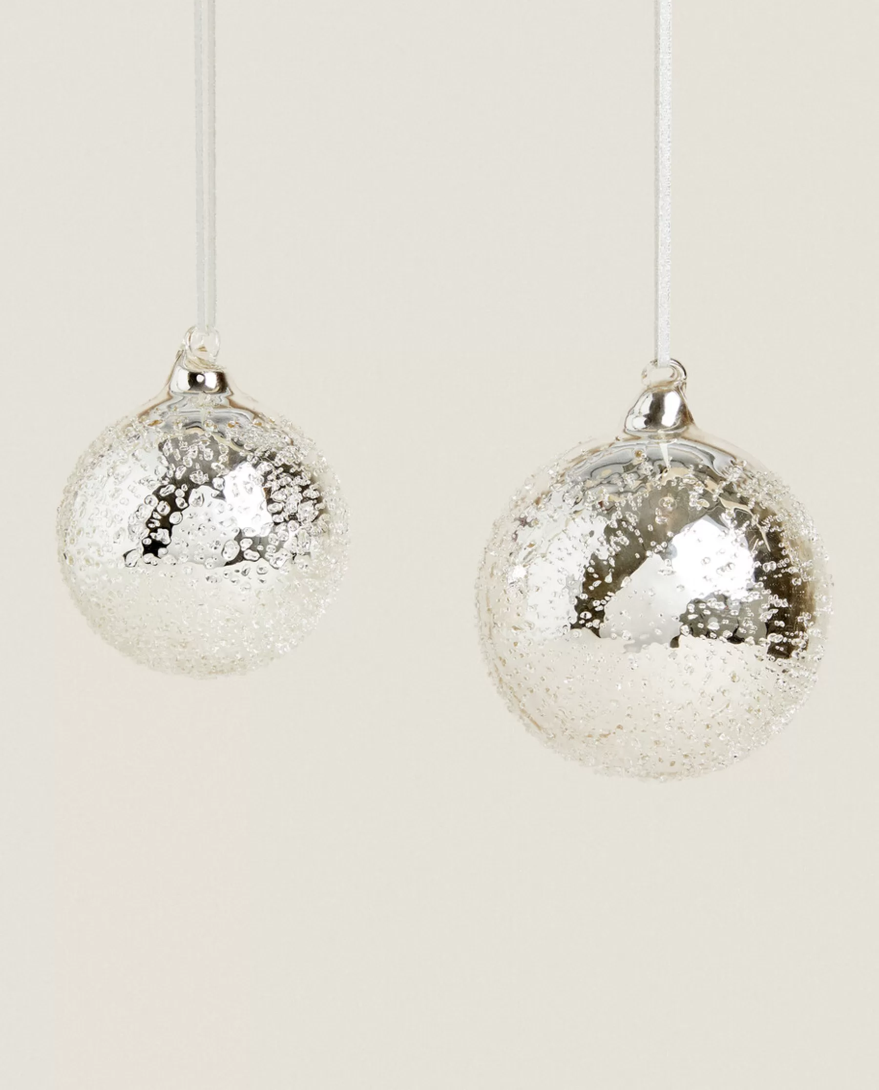 ZARA Home Glittery Glass Christmas Ball Decoration | Decoration