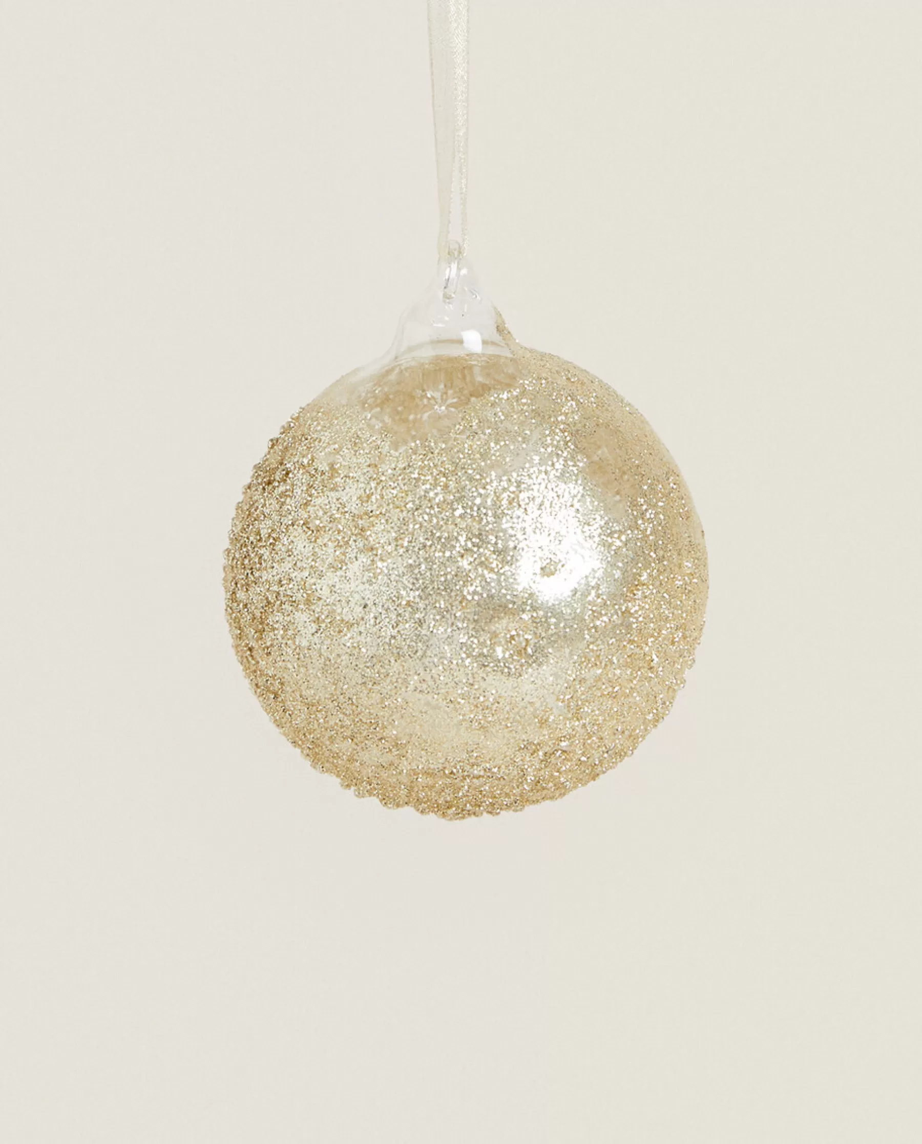 ZARA Home Glittery Glass Christmas Ball Decoration | Decoration