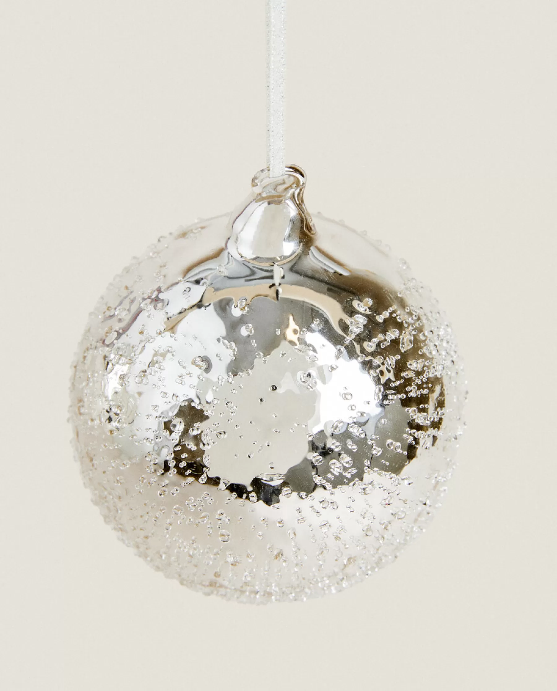 ZARA Home Glittery Glass Christmas Ball Decoration | Decoration