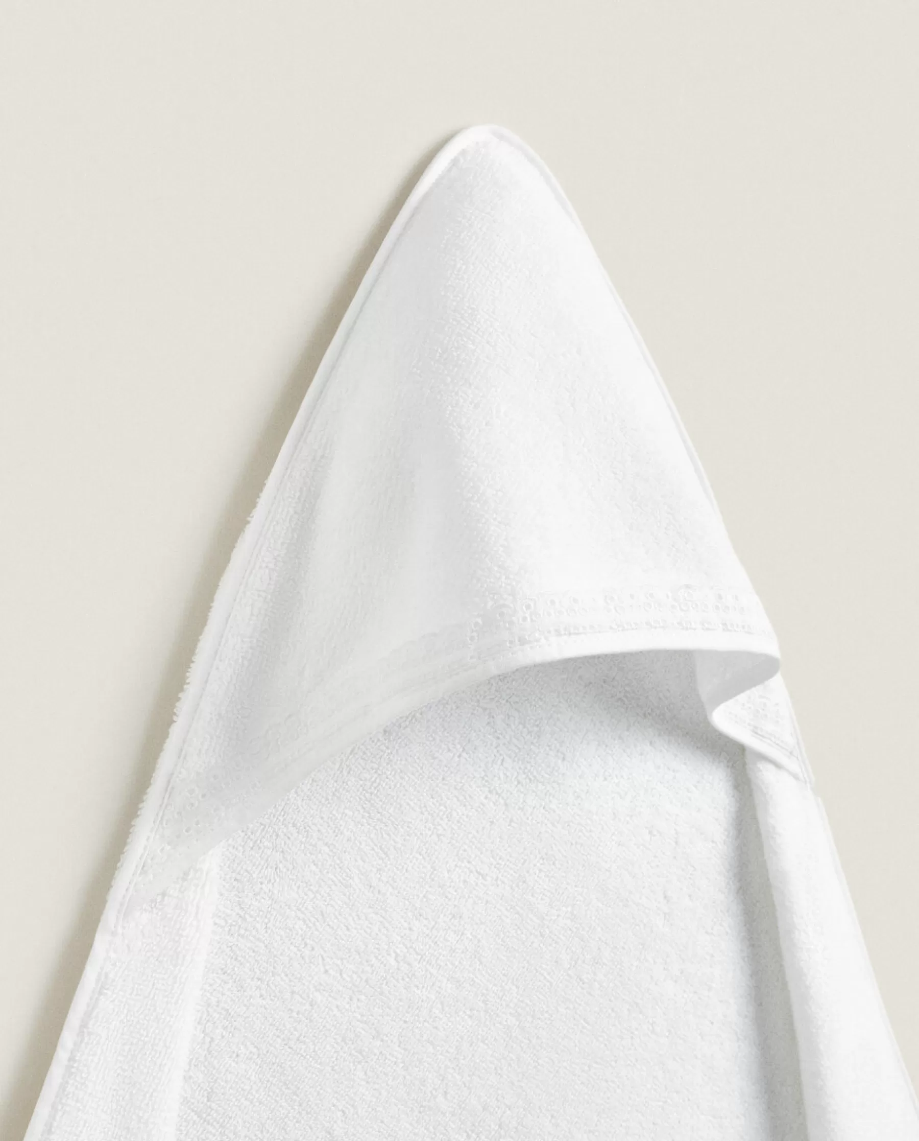 ZARA Home Hooded Baby Towel With Embroidered Border | Bathroom