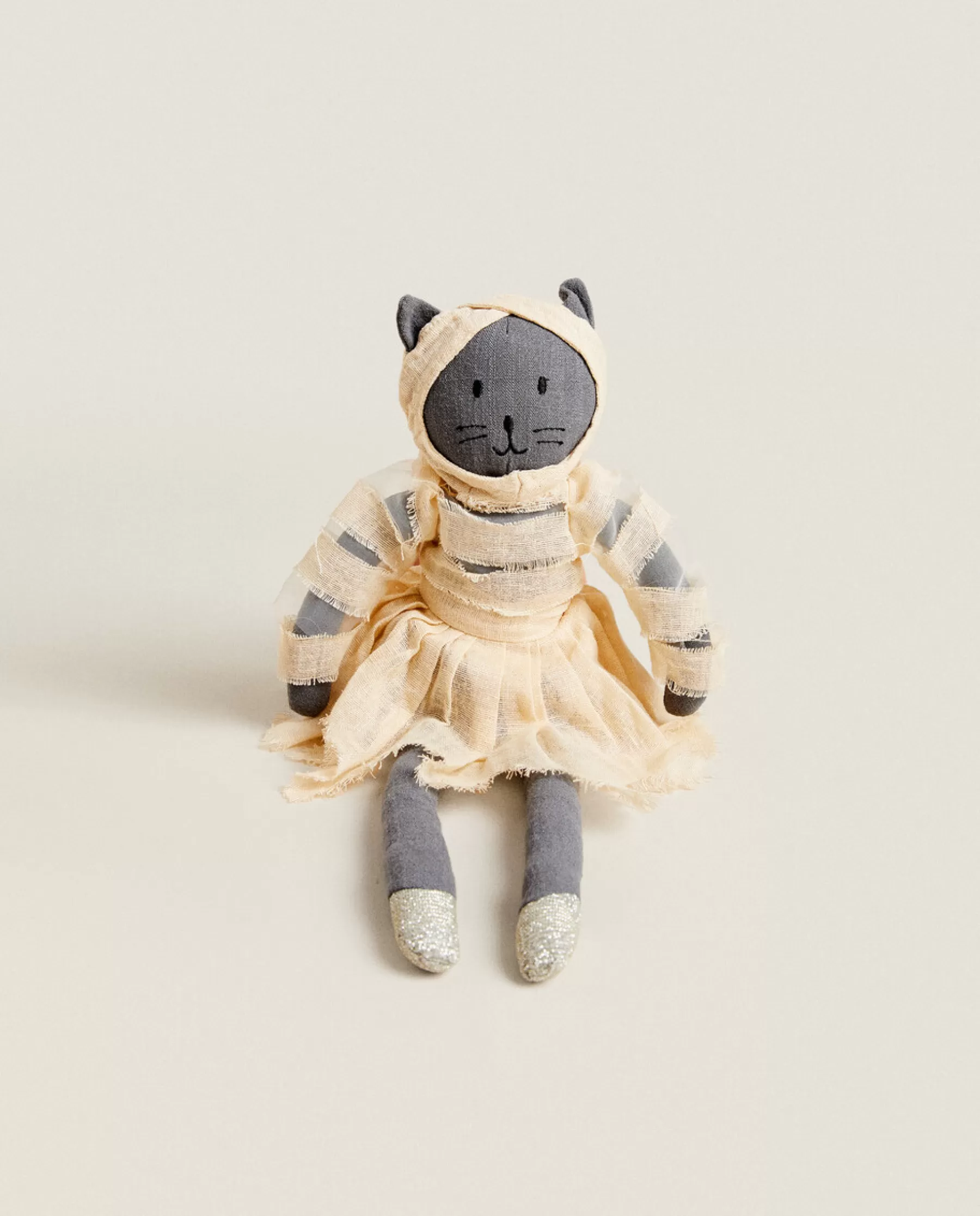 ZARA Home Kids' Halloween Mummy Cat Plush Toy | Playing