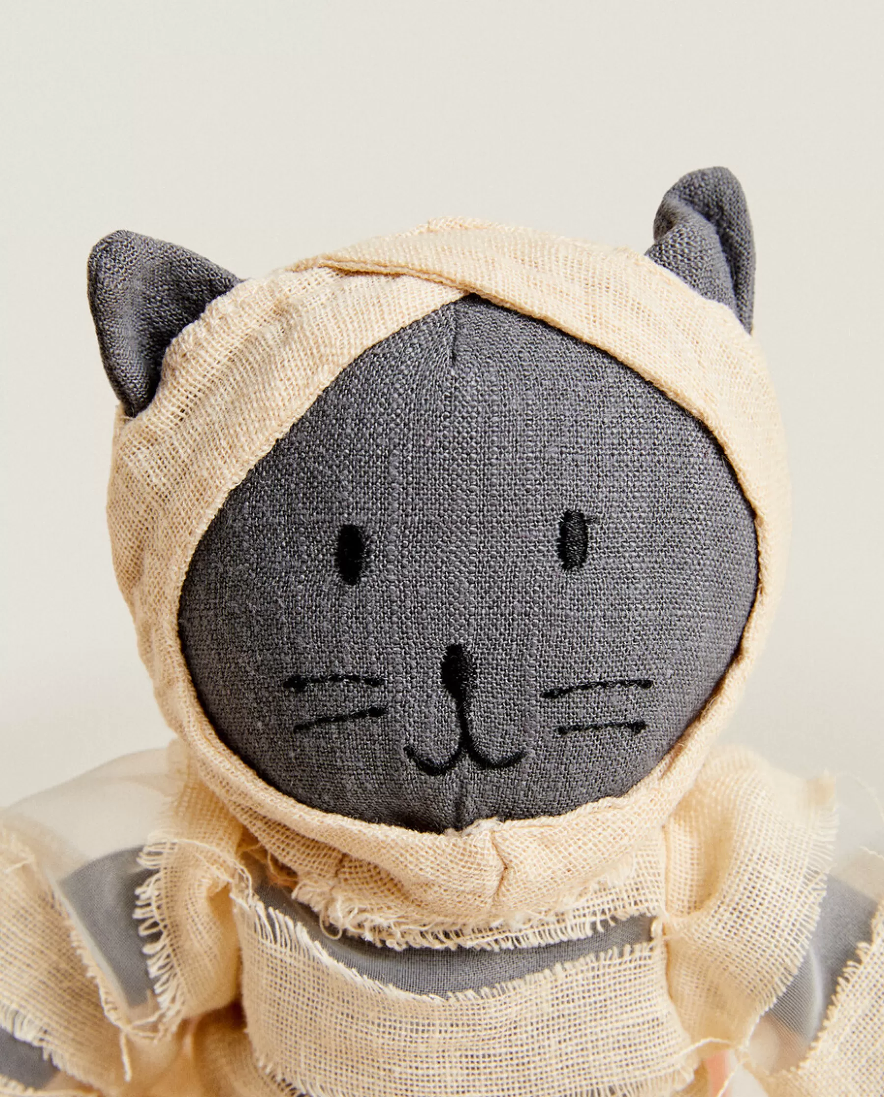 ZARA Home Kids' Halloween Mummy Cat Plush Toy | Playing