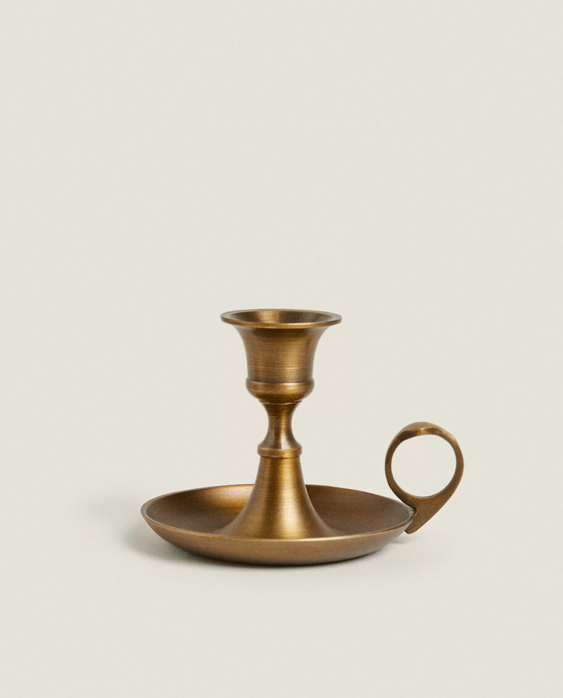 ZARA Home Large Golden Candlestick | Candlesticks And Tealight Holders