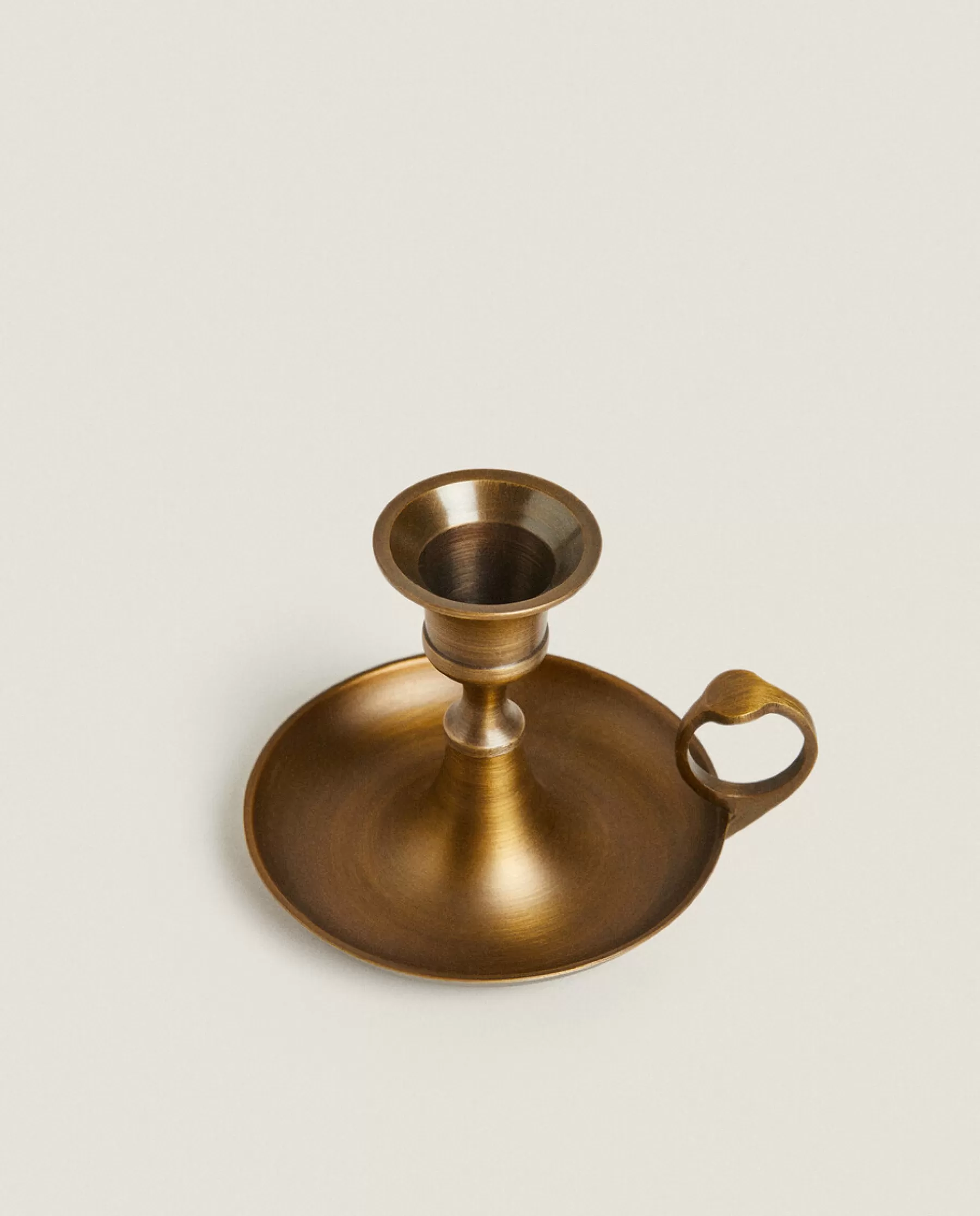 ZARA Home Large Golden Candlestick | Candlesticks And Tealight Holders