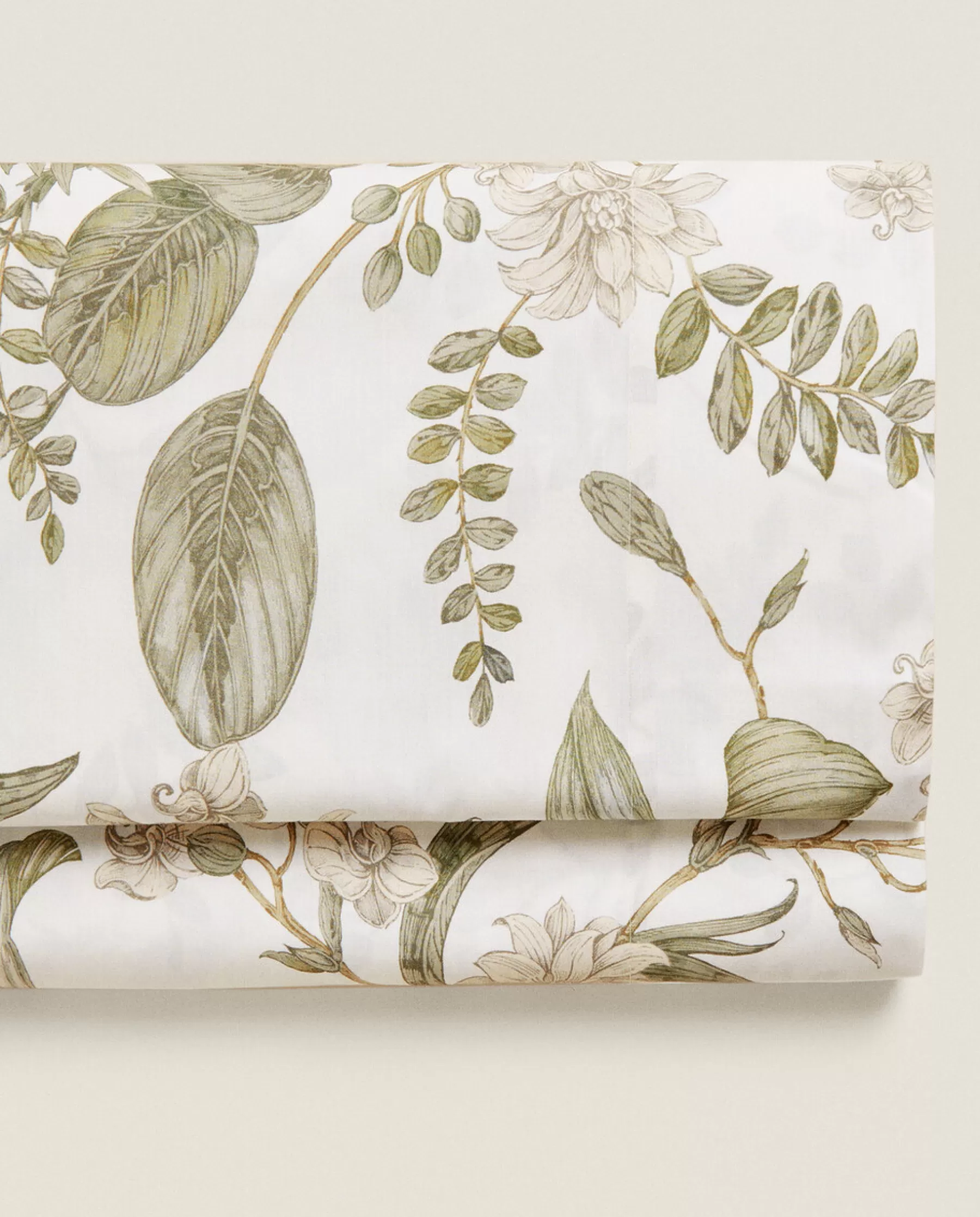 ZARA Home Leaf Print Flat Sheet | Flat Sheets