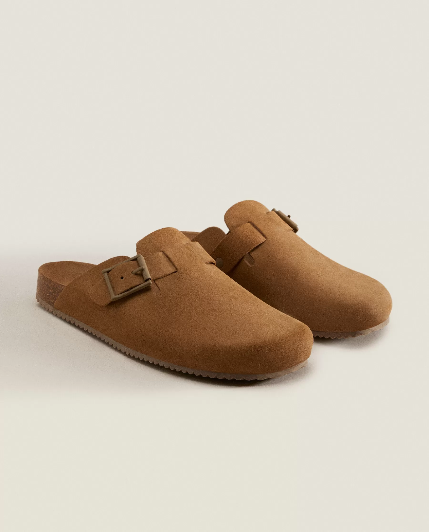 ZARA Home Leather Clogs With Buckle | Man