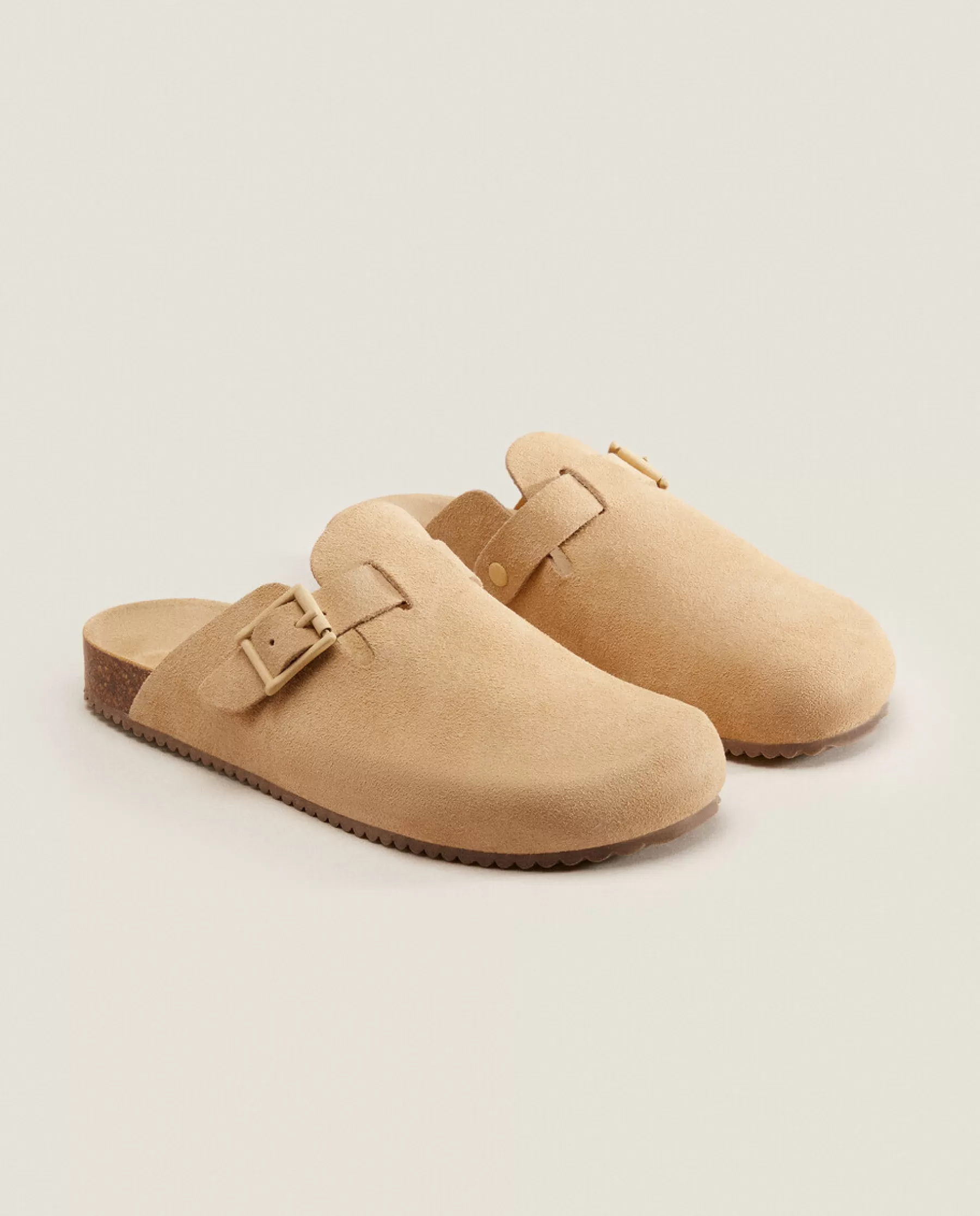 ZARA Home Leather Clogs With Buckle | Woman