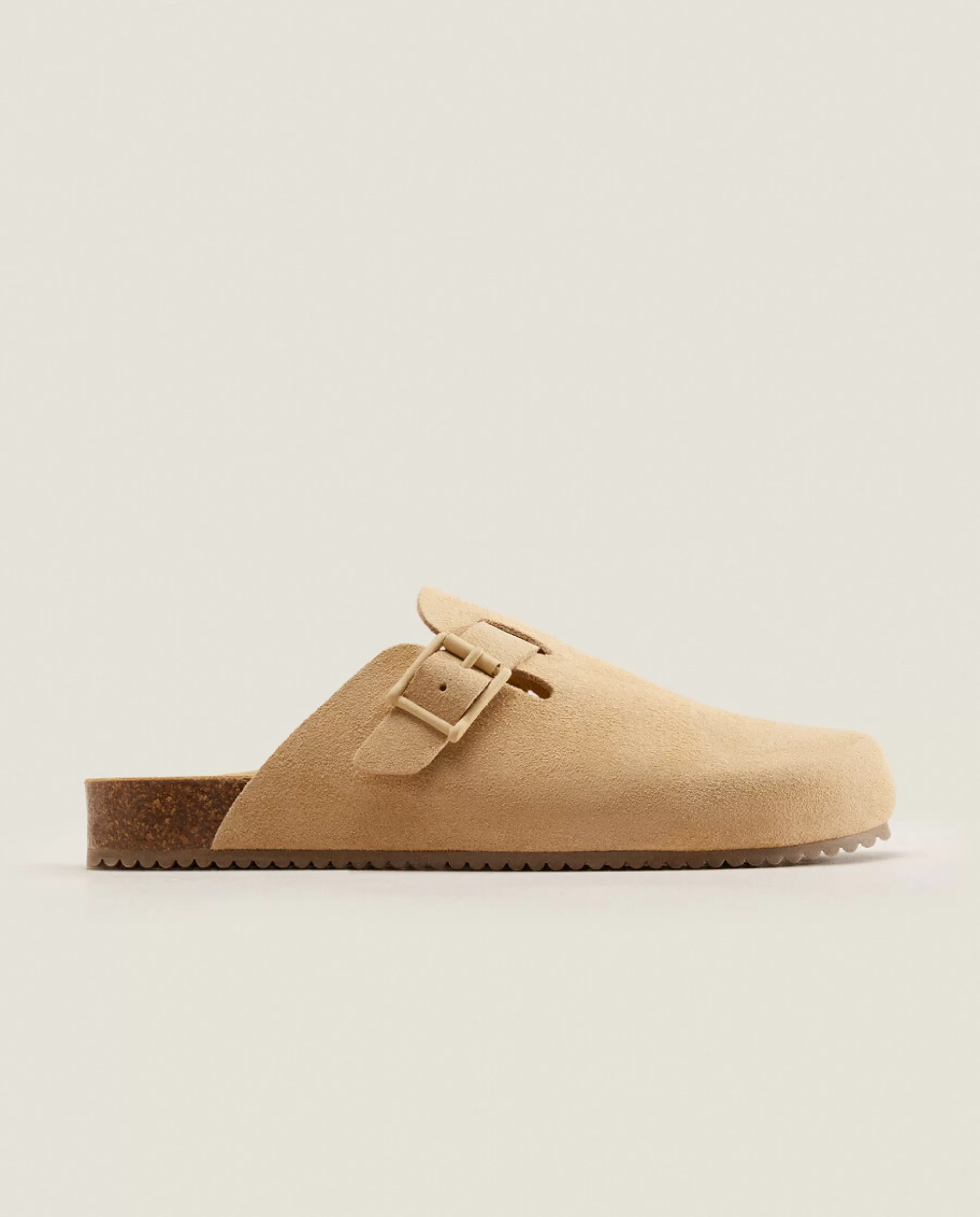 ZARA Home Leather Clogs With Buckle | Woman