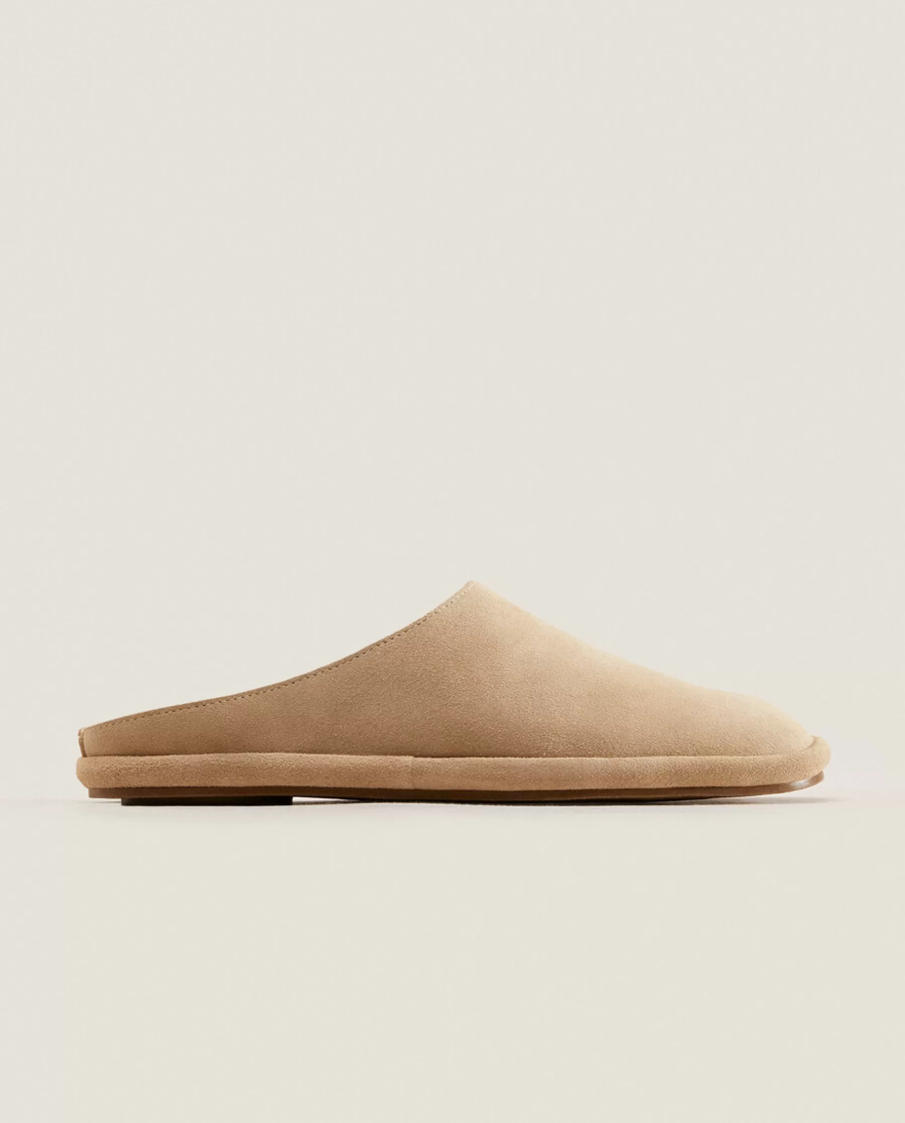 ZARA Home Leather Mule Slippers | Woman