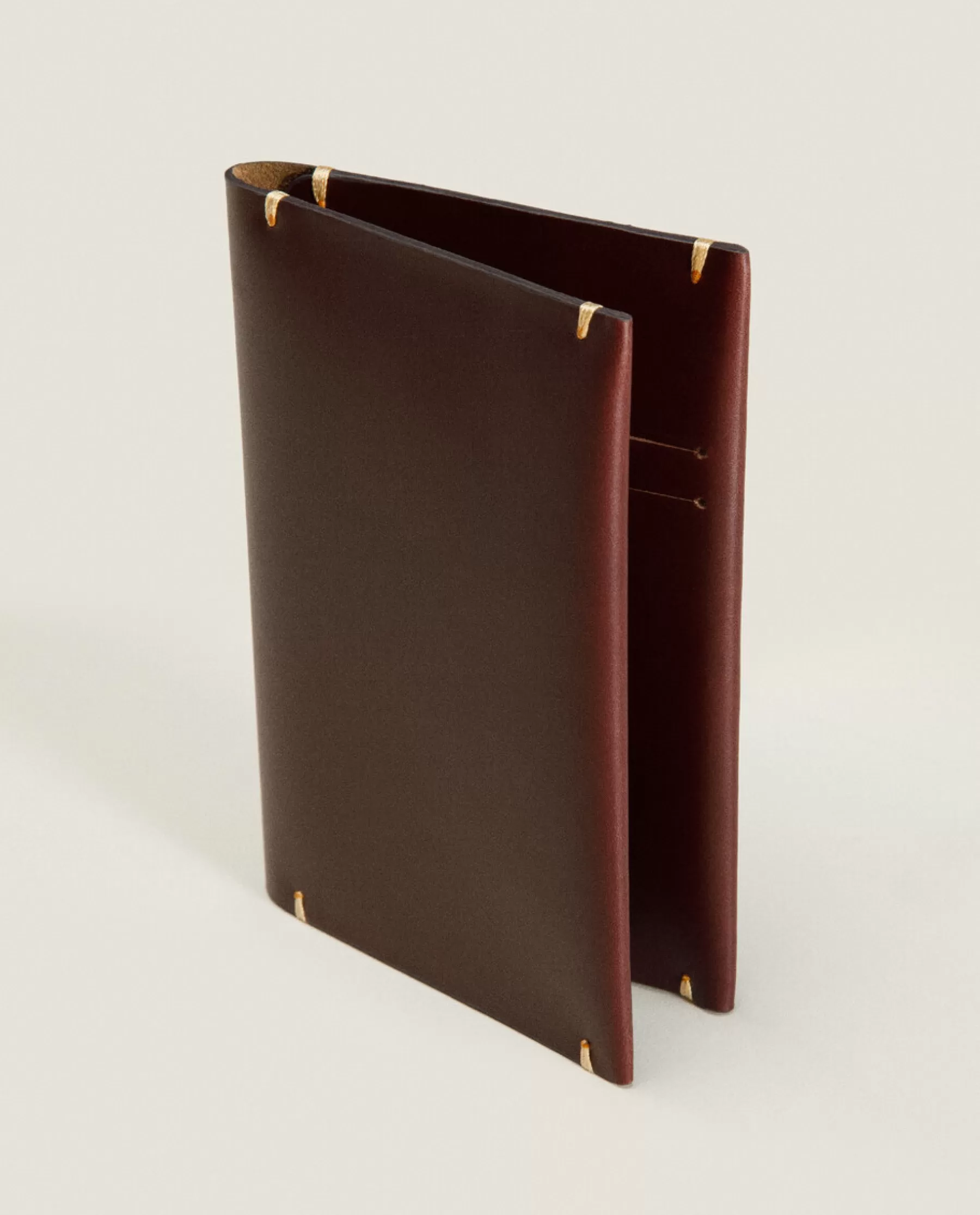 ZARA Home Leather Passport Cover With Topstitching Detail | Stationery