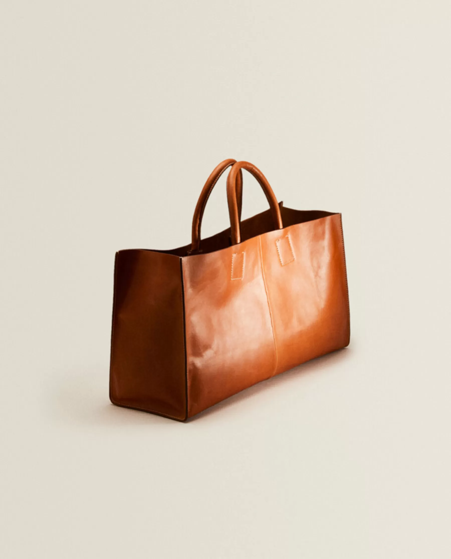 ZARA Home Leather Tote Bag | Bags And Toiletry Bags