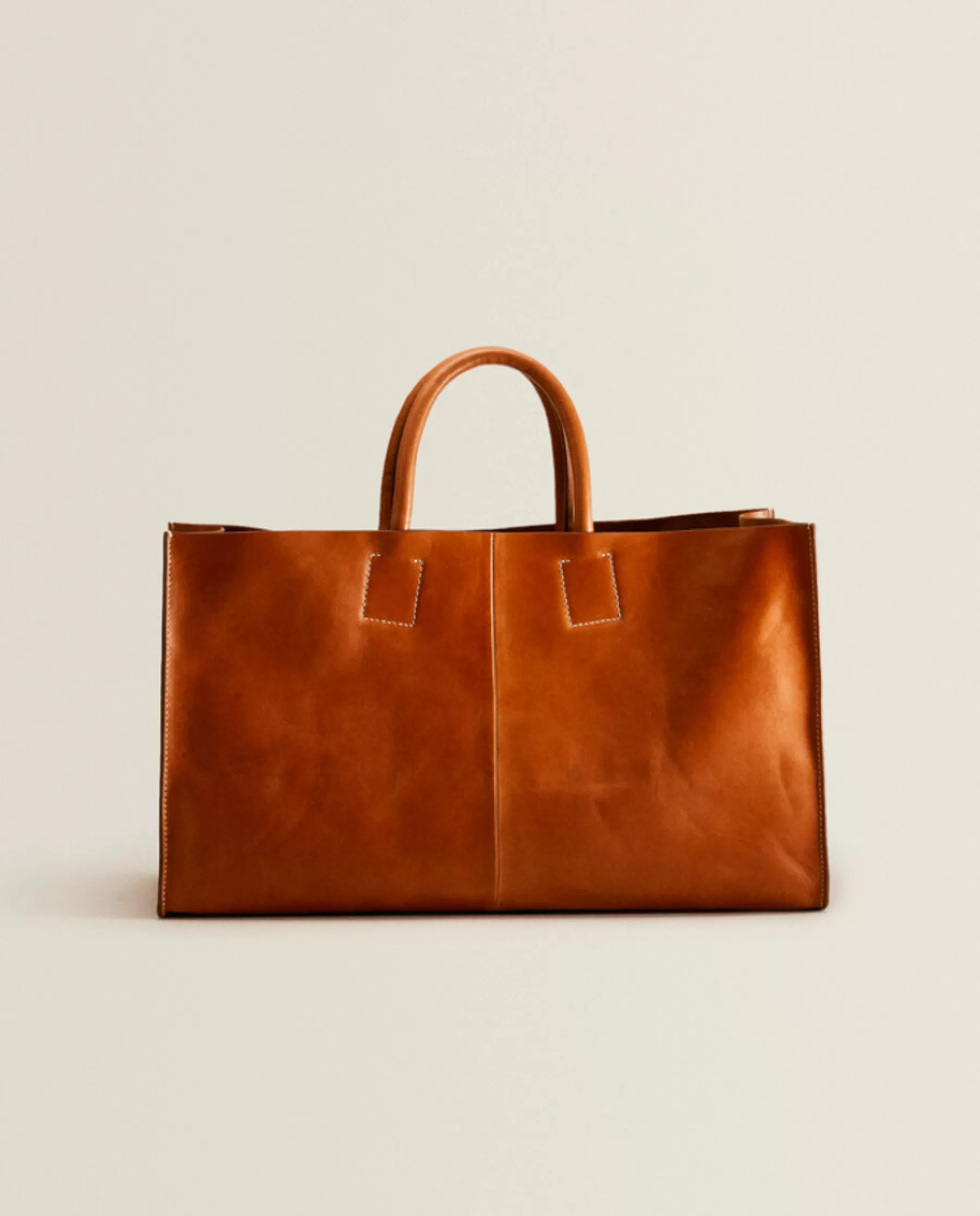 ZARA Home Leather Tote Bag | Bags And Toiletry Bags