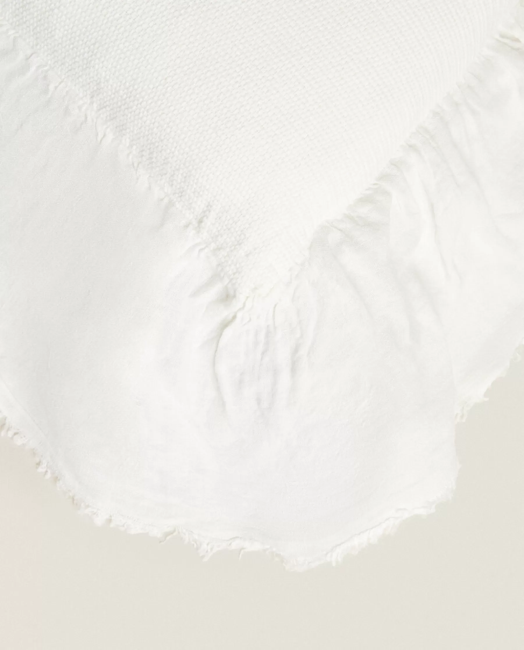 ZARA Home Linen Ruffle Throw Pillow Cover | Bedspreads