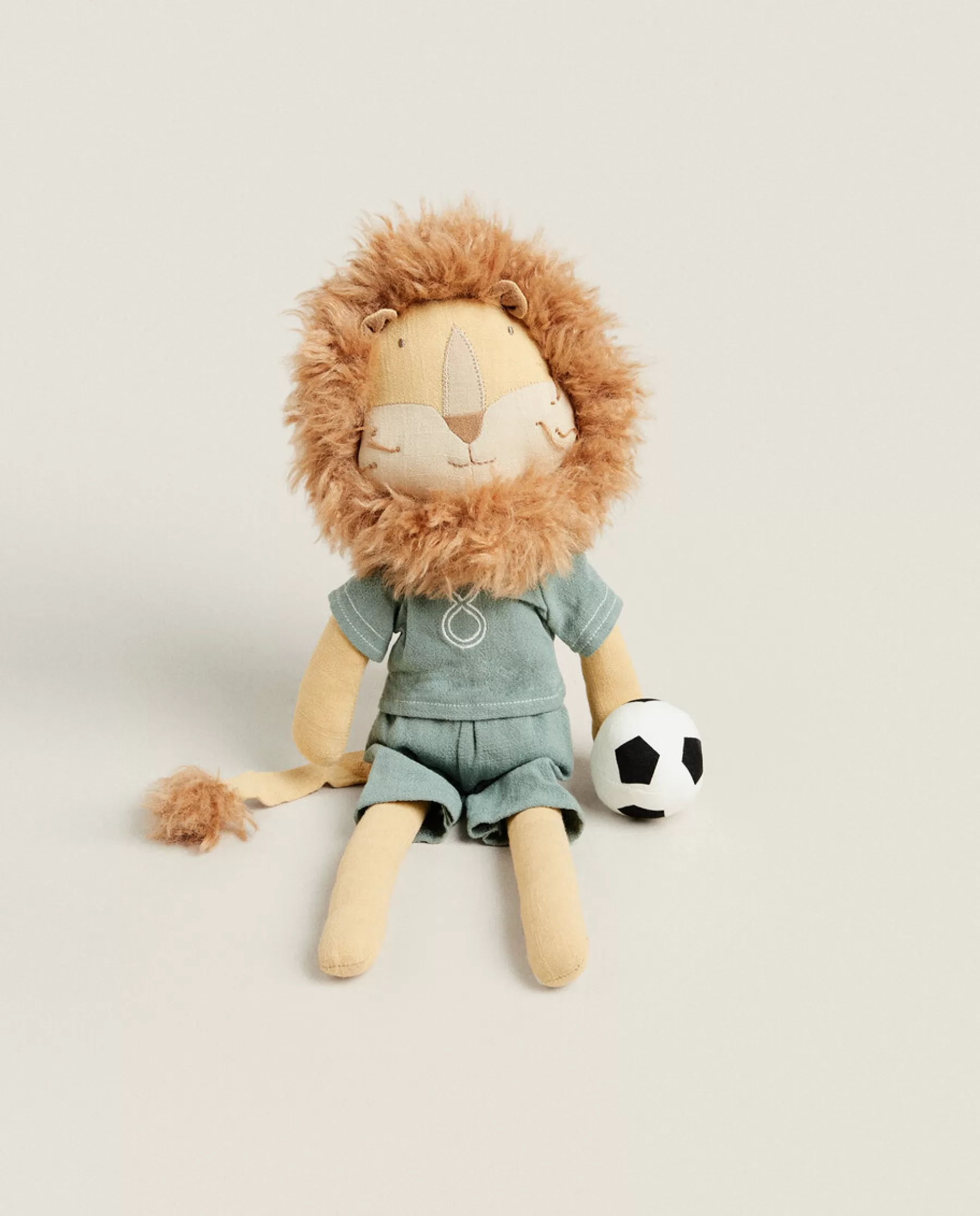 ZARA Home Lion Soccer Plush Toy | Playing