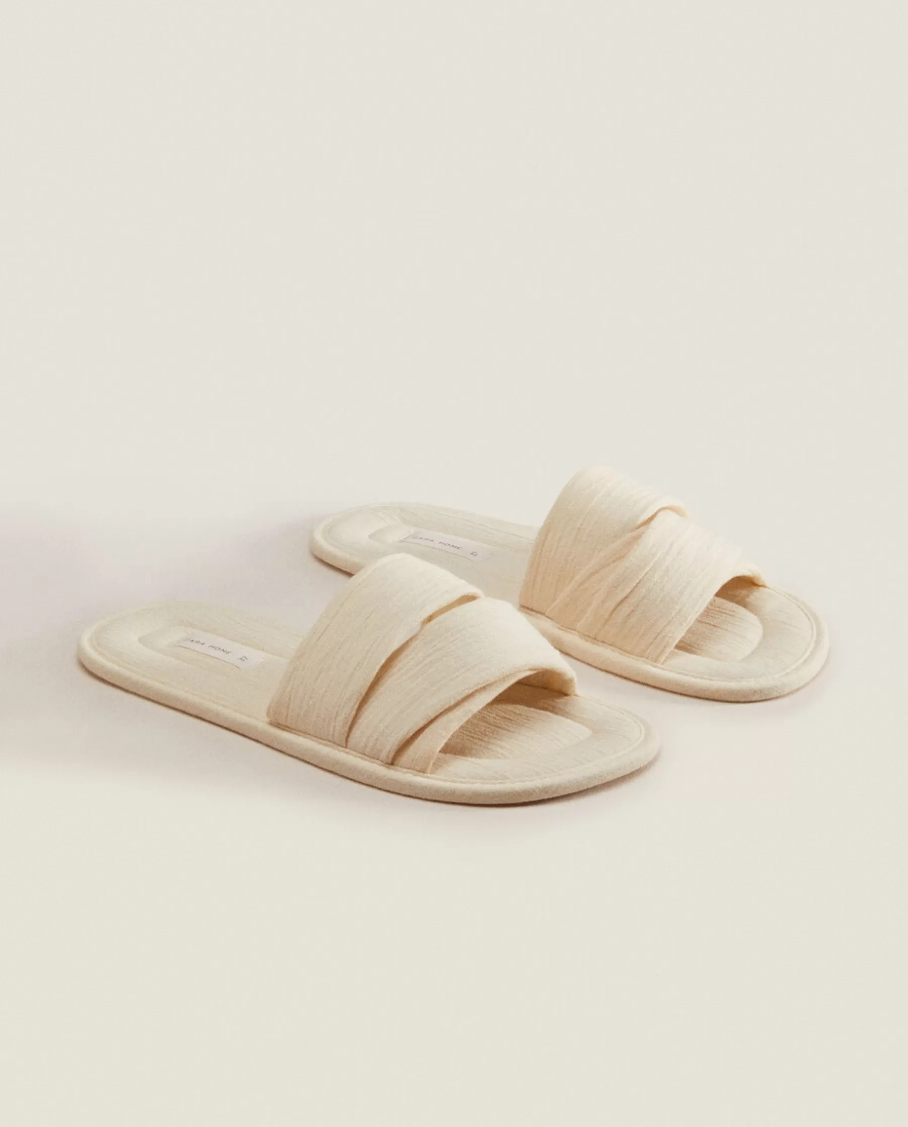 ZARA Home Muslin Open Slippers | Woman