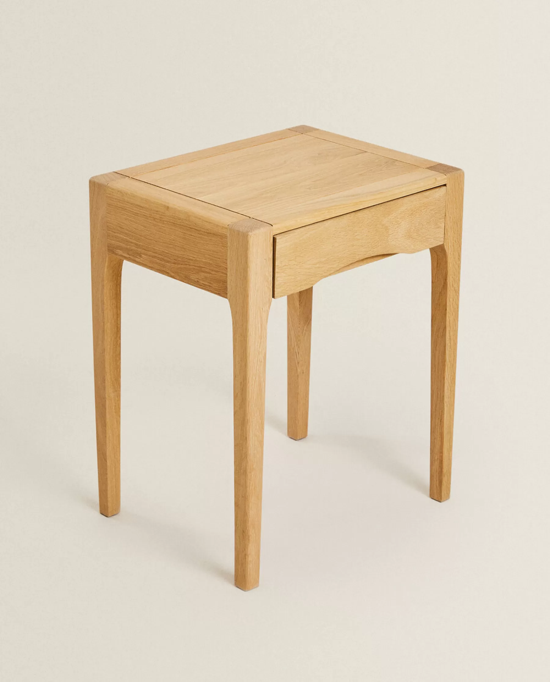 ZARA Home Oak Bedside Table With Drawer | Bedside/Occasional Tables