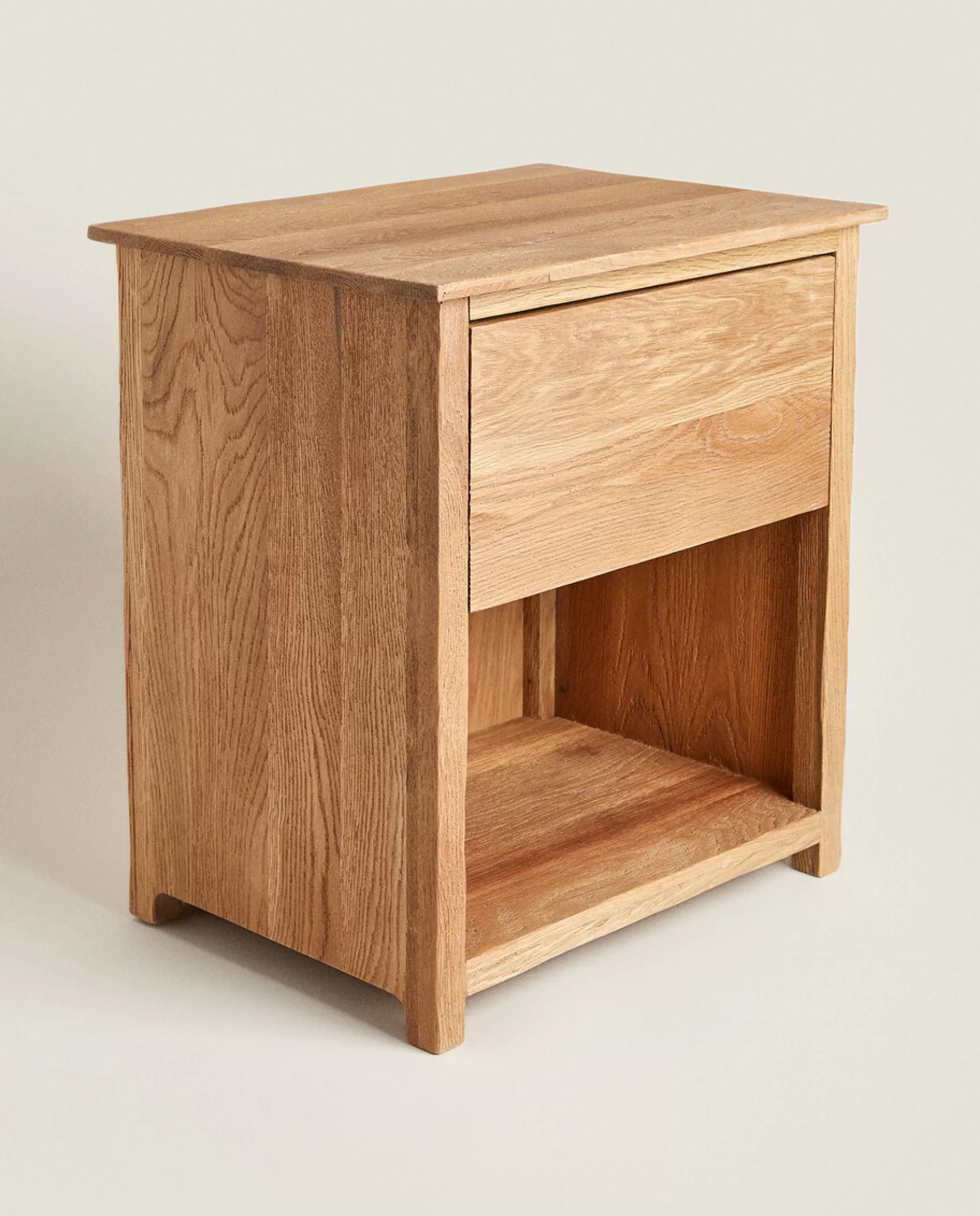 ZARA Home Oak Wood Bedside Table | Bedside/Occasional Tables