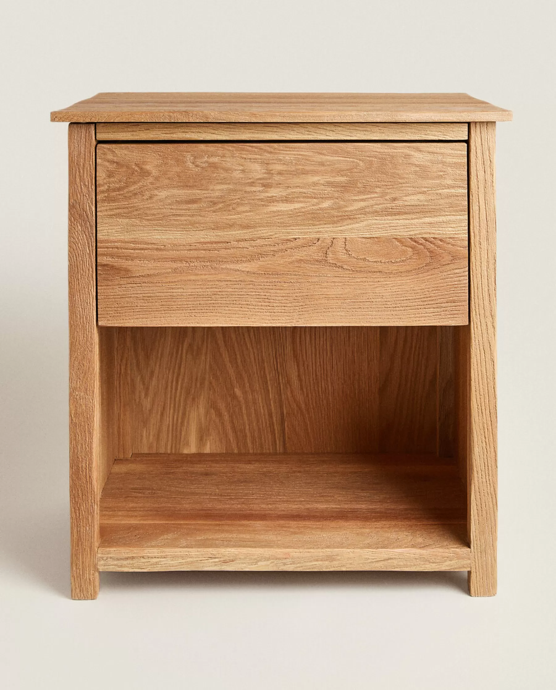 ZARA Home Oak Wood Bedside Table | Bedside/Occasional Tables