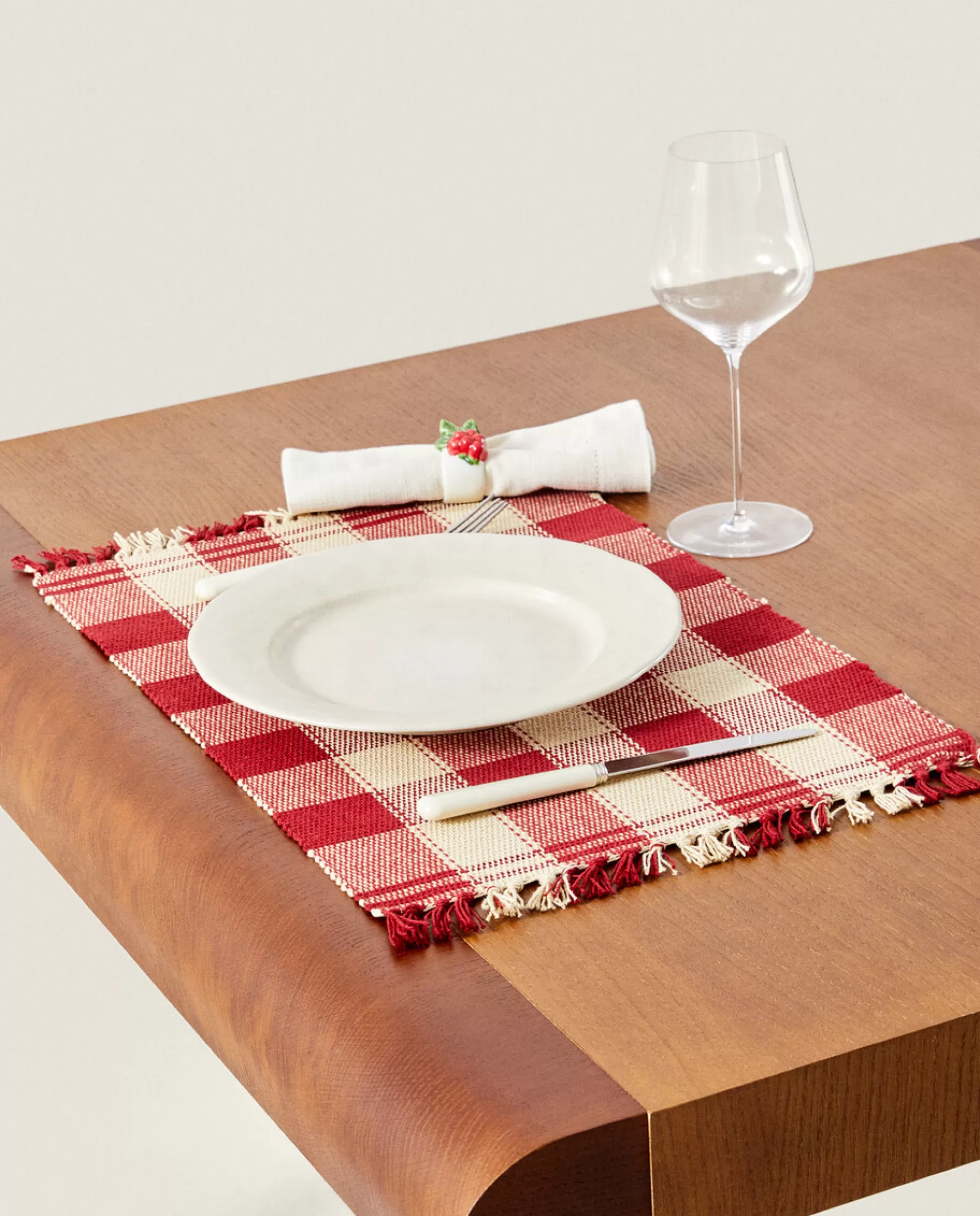 ZARA Home Pack Of Christmas Check Placemats | Dining