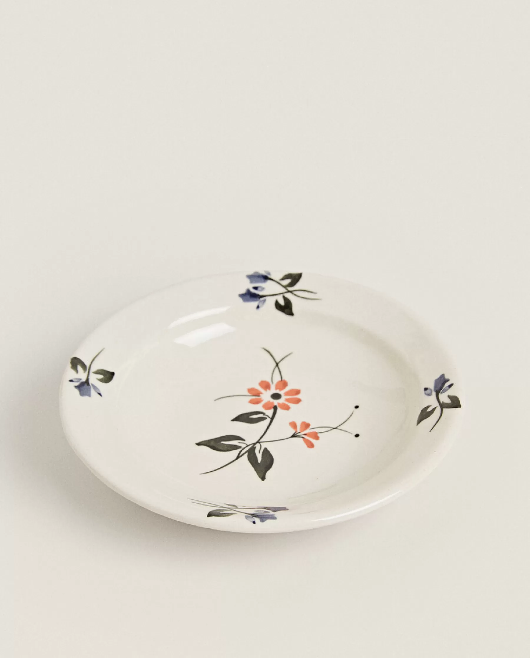 ZARA Home Painted Flower Soup Plate | Soup Plates