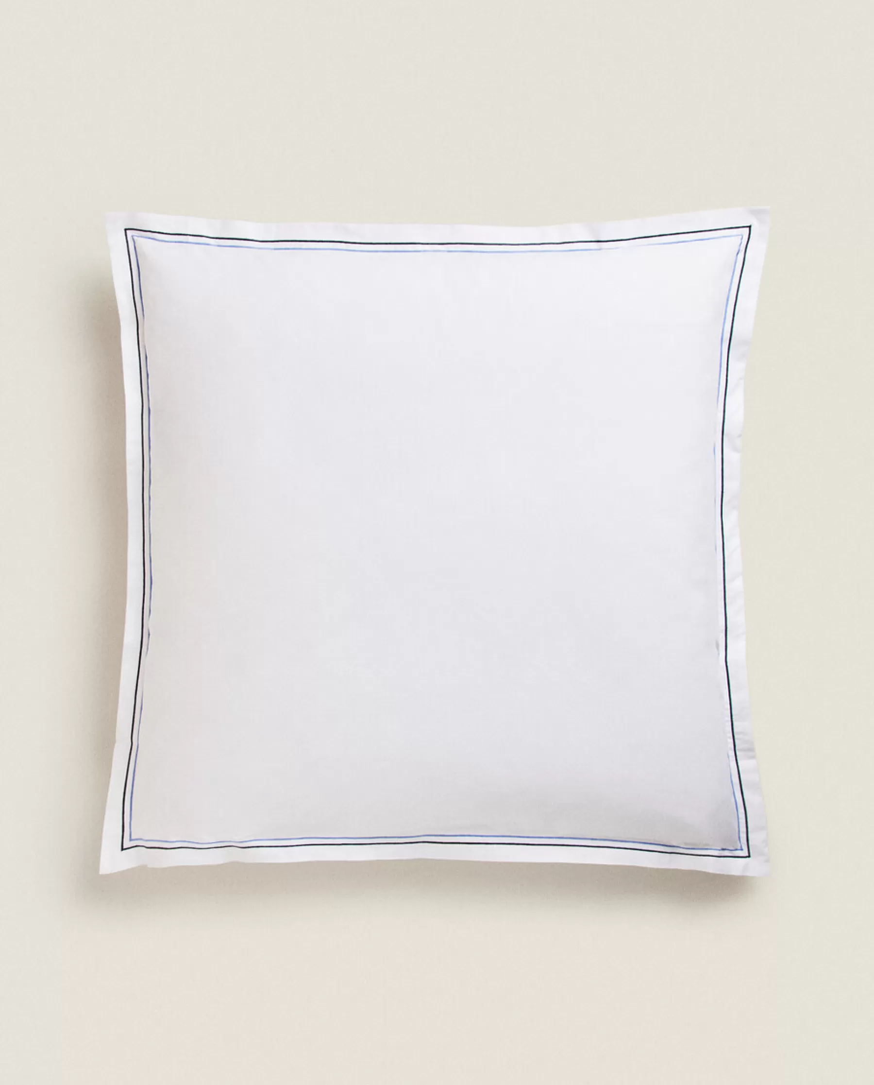 ZARA Home Pillowcase With Two Embroidered Lines | Pillowcases