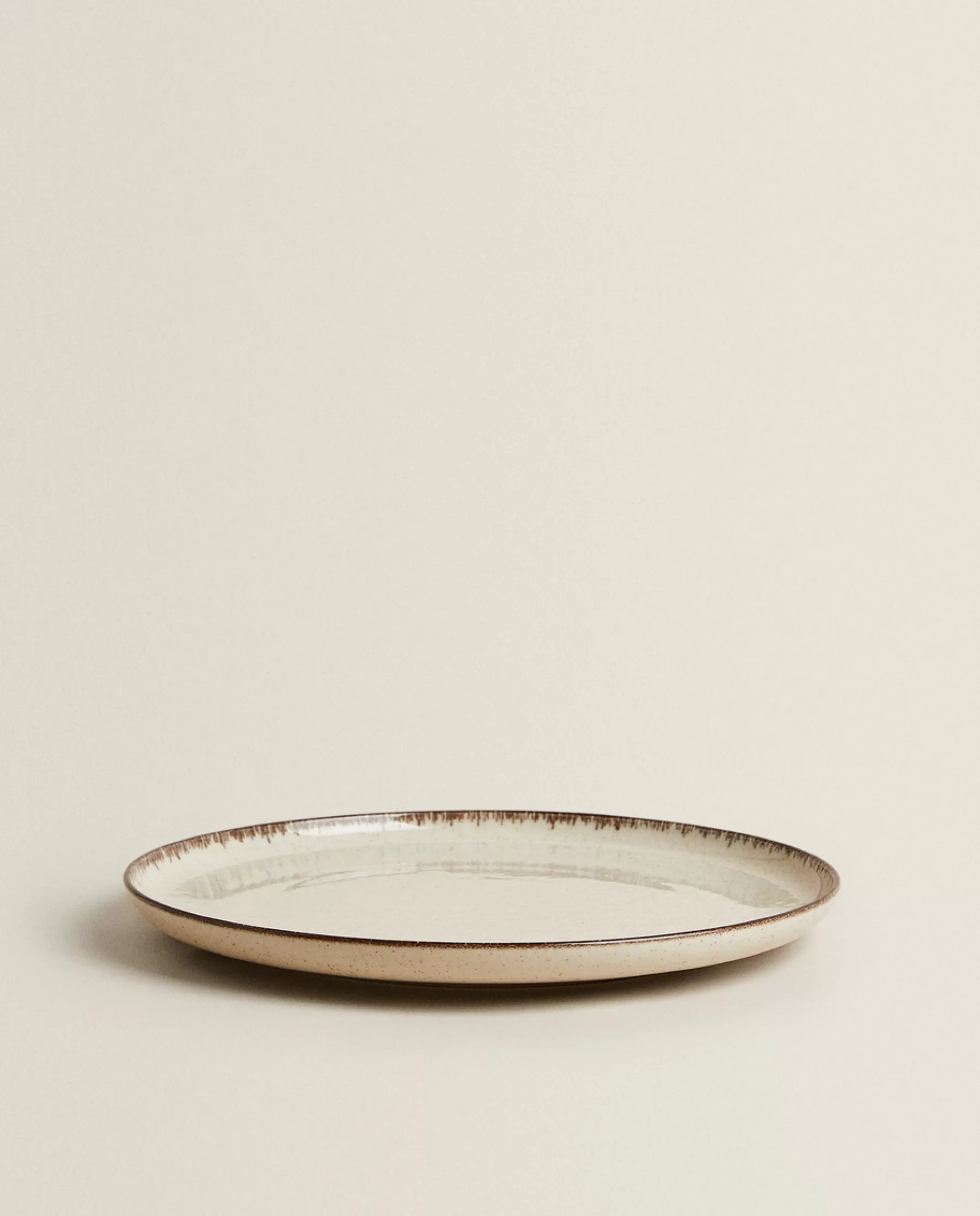 ZARA Home Porcelain Dinner Plate With Antique Finish Rim | Dinner Plates