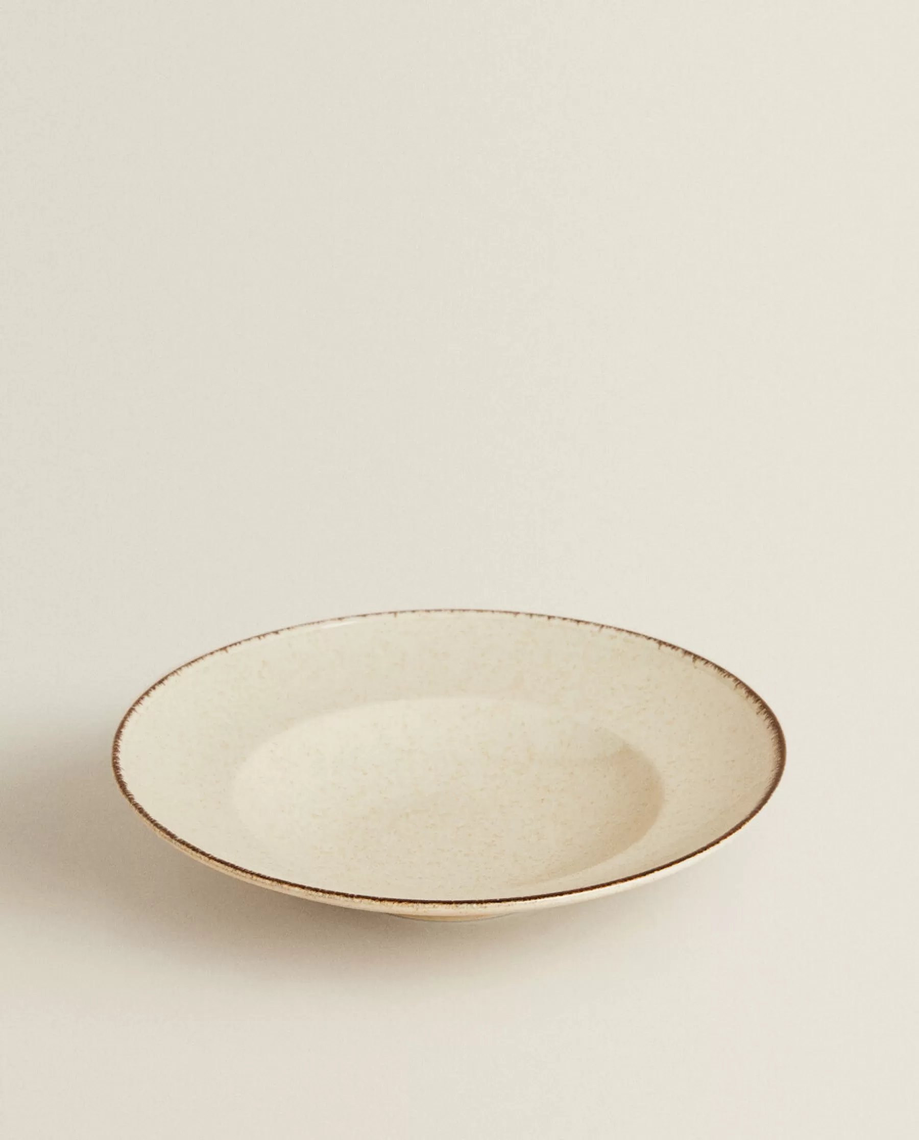 ZARA Home Porcelain Pasta Plate With Antique Finish Rim | Soup Plates