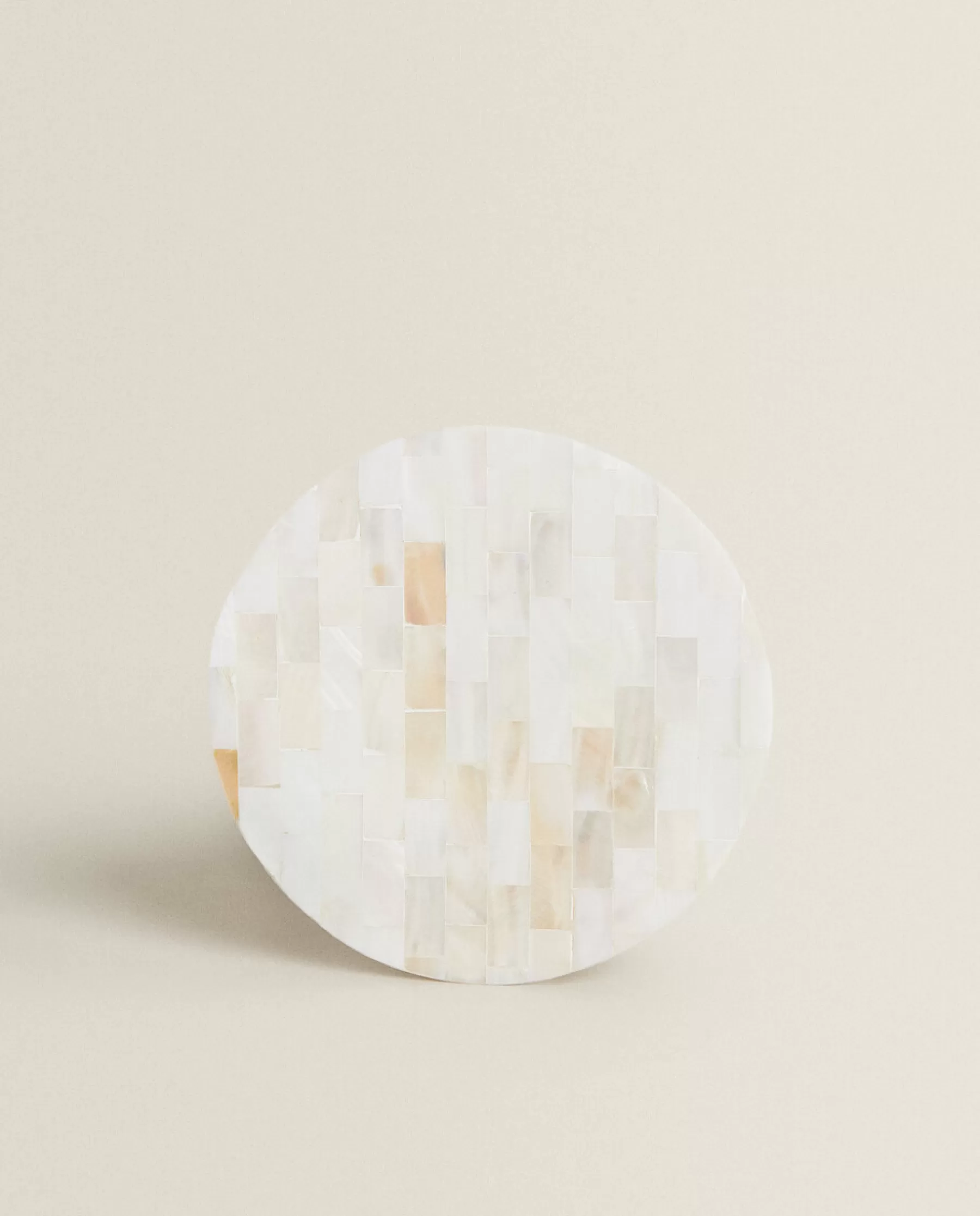 ZARA Home Round Mother-Of-Pearl Soap Dish | Soap Dishes