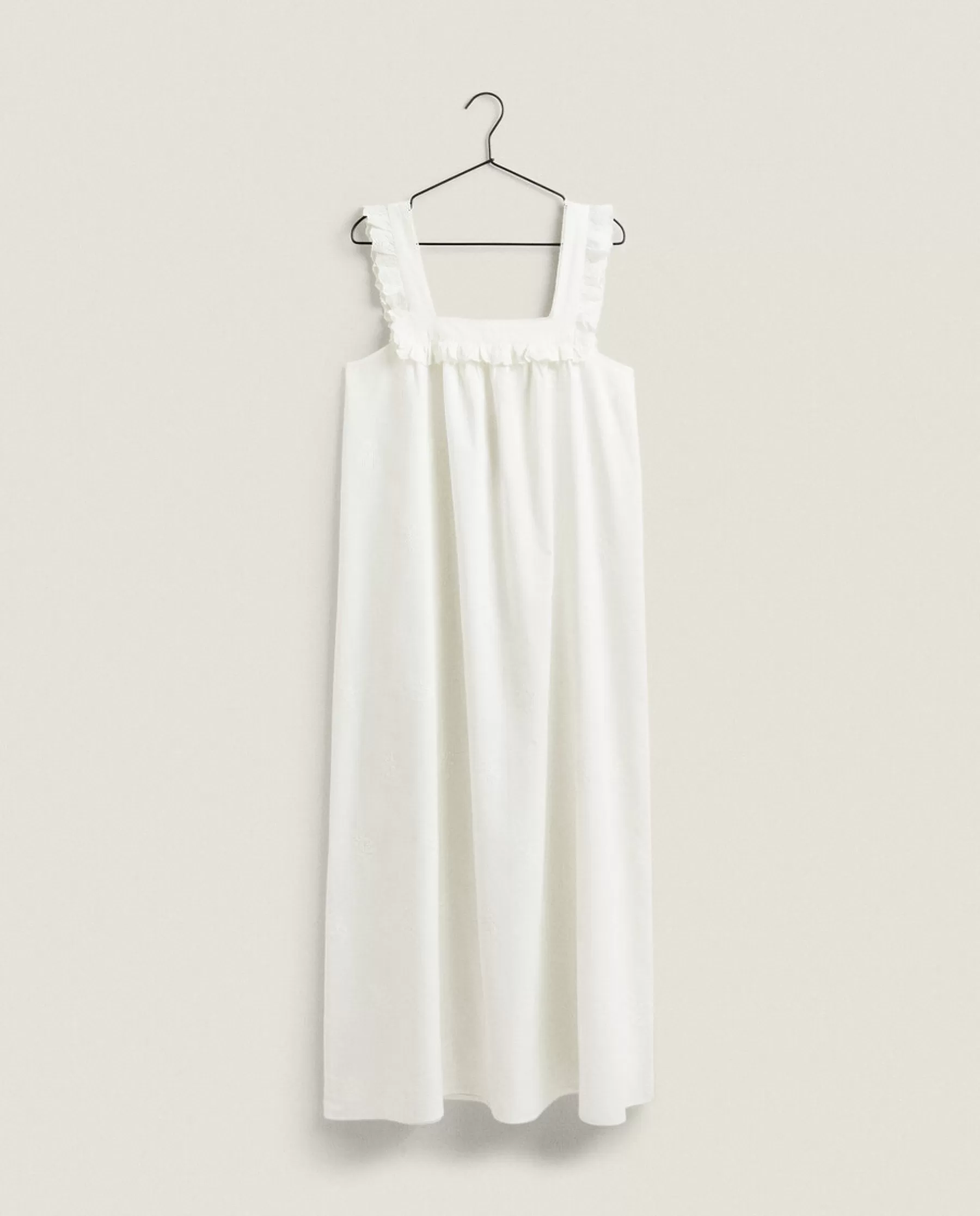 ZARA Home Ruffled Cotton Nightgown | Nightdresses