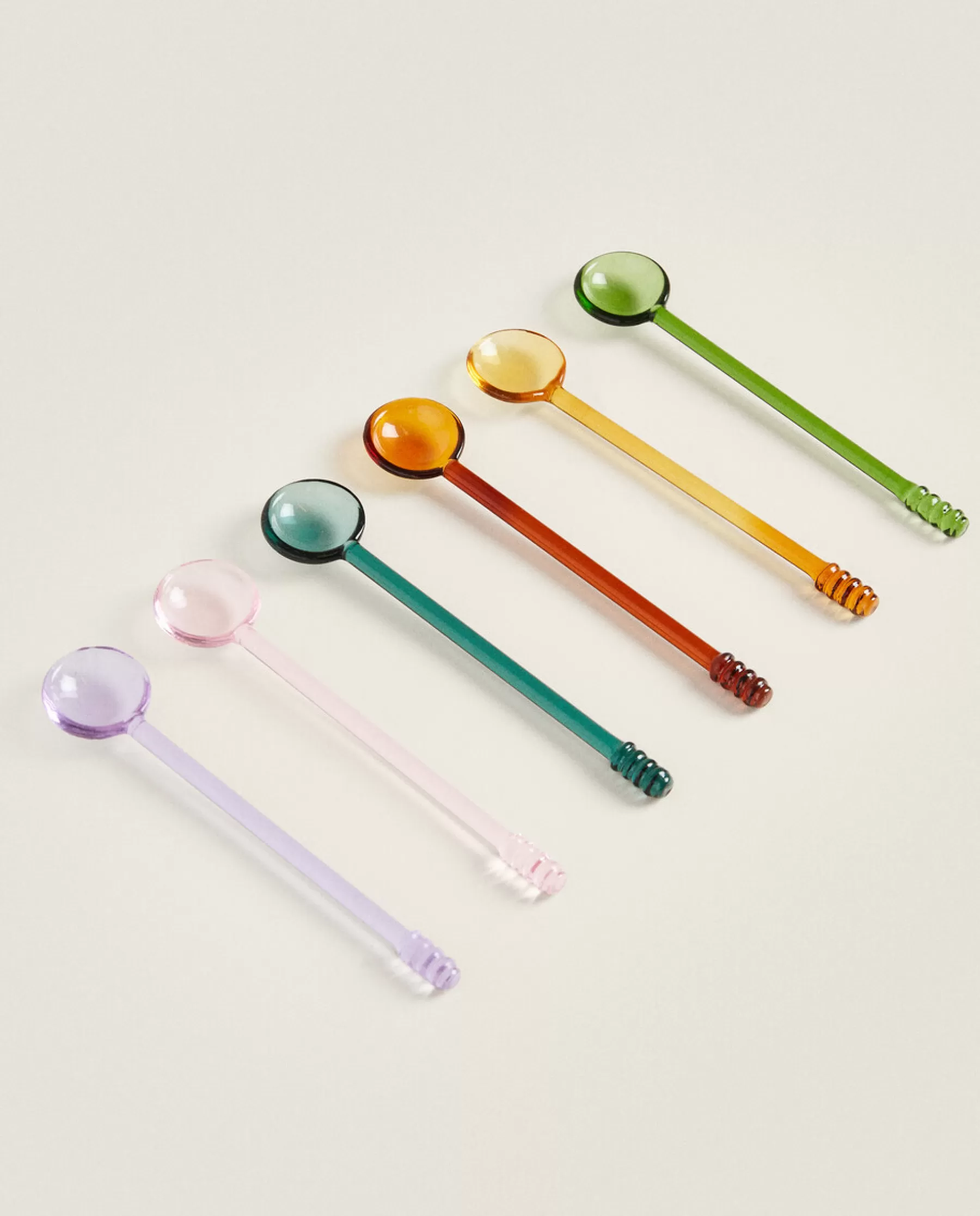 ZARA Home Set Of Borosilicate Glass Dessert Spoons | Borosilicate Glass