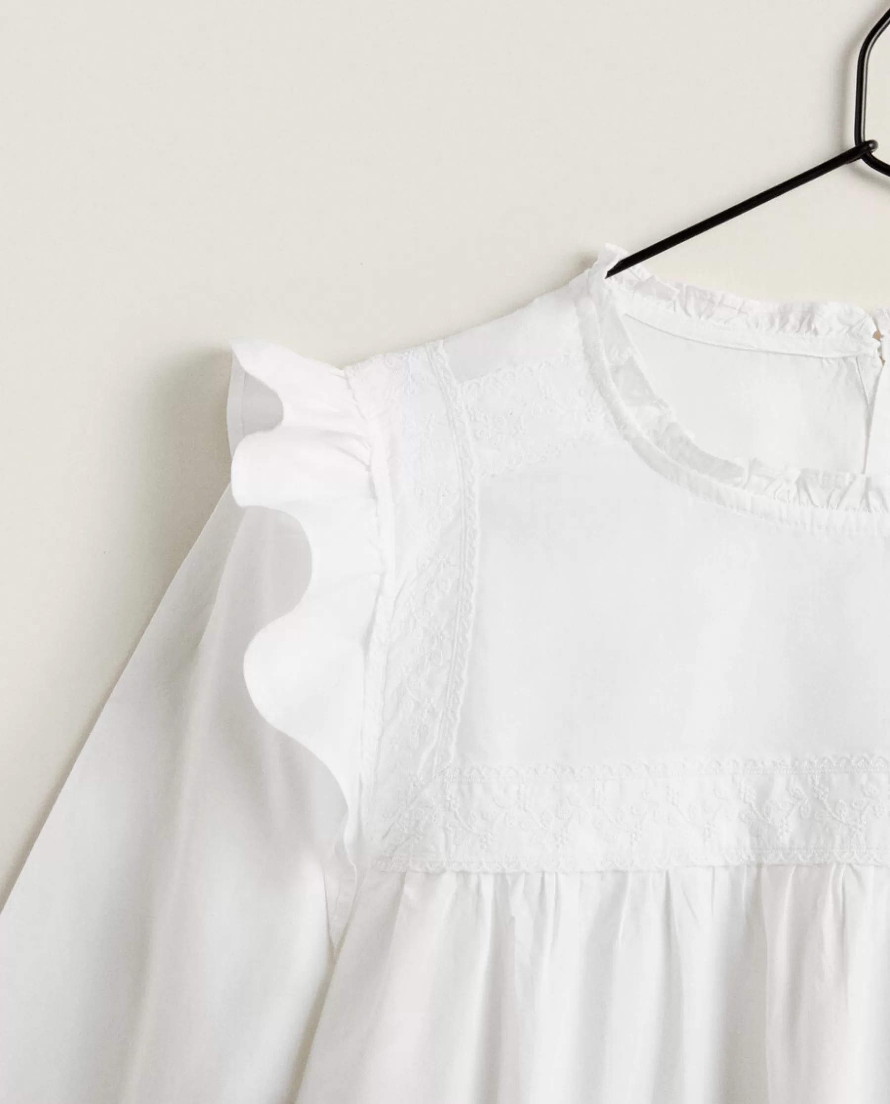 ZARA Home Shirt With Lace Trim & Ruffles | Pajamas