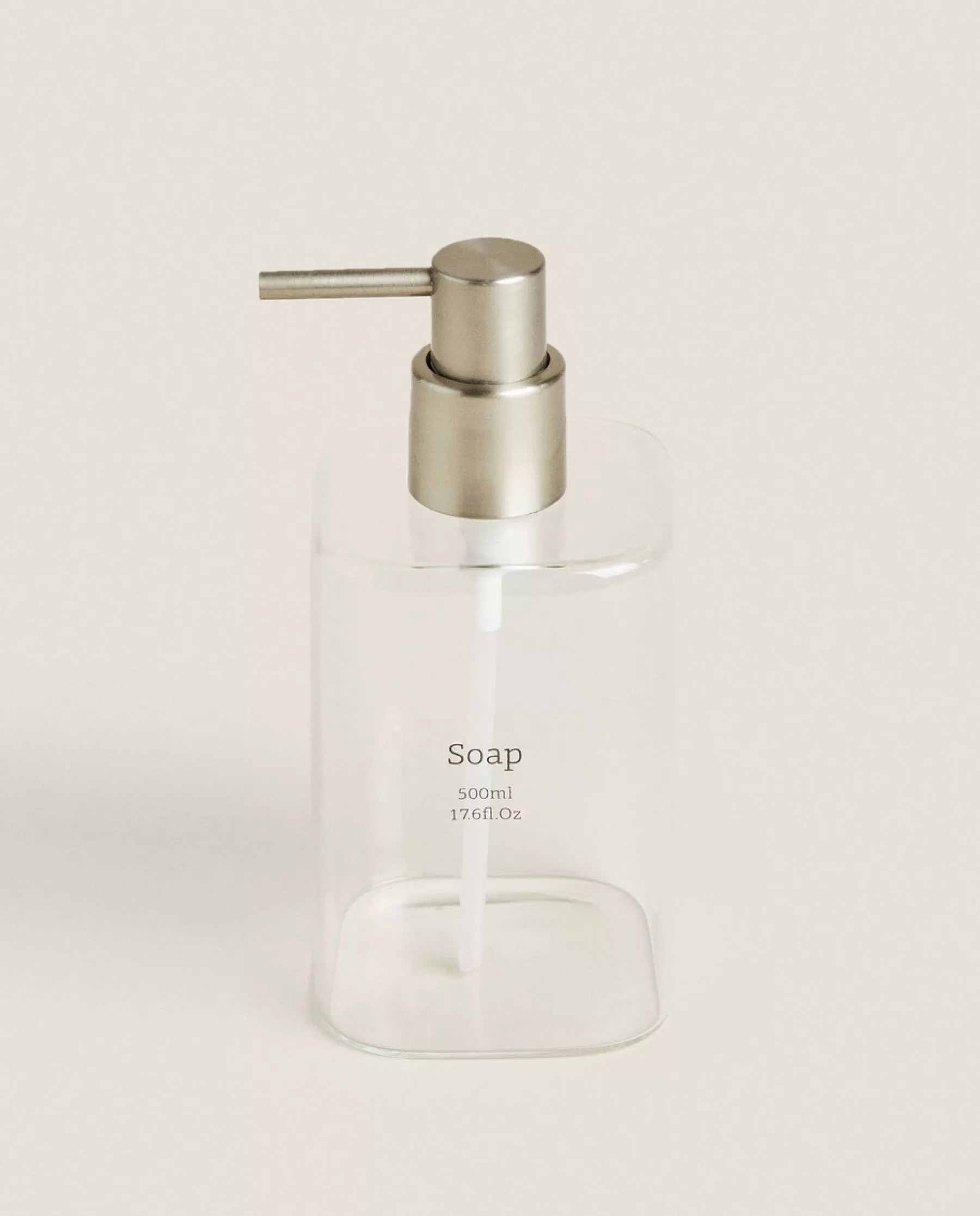 ZARA Home Slogan Borosilicate Glass Soap Dispenser | Dispensers