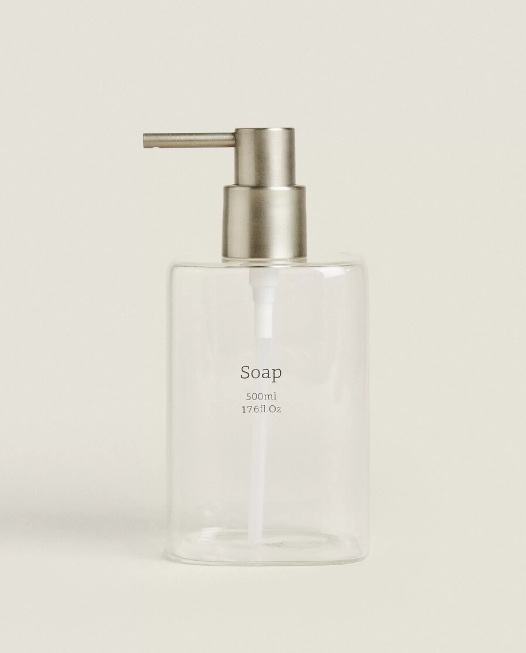 ZARA Home Slogan Borosilicate Glass Soap Dispenser | Dispensers