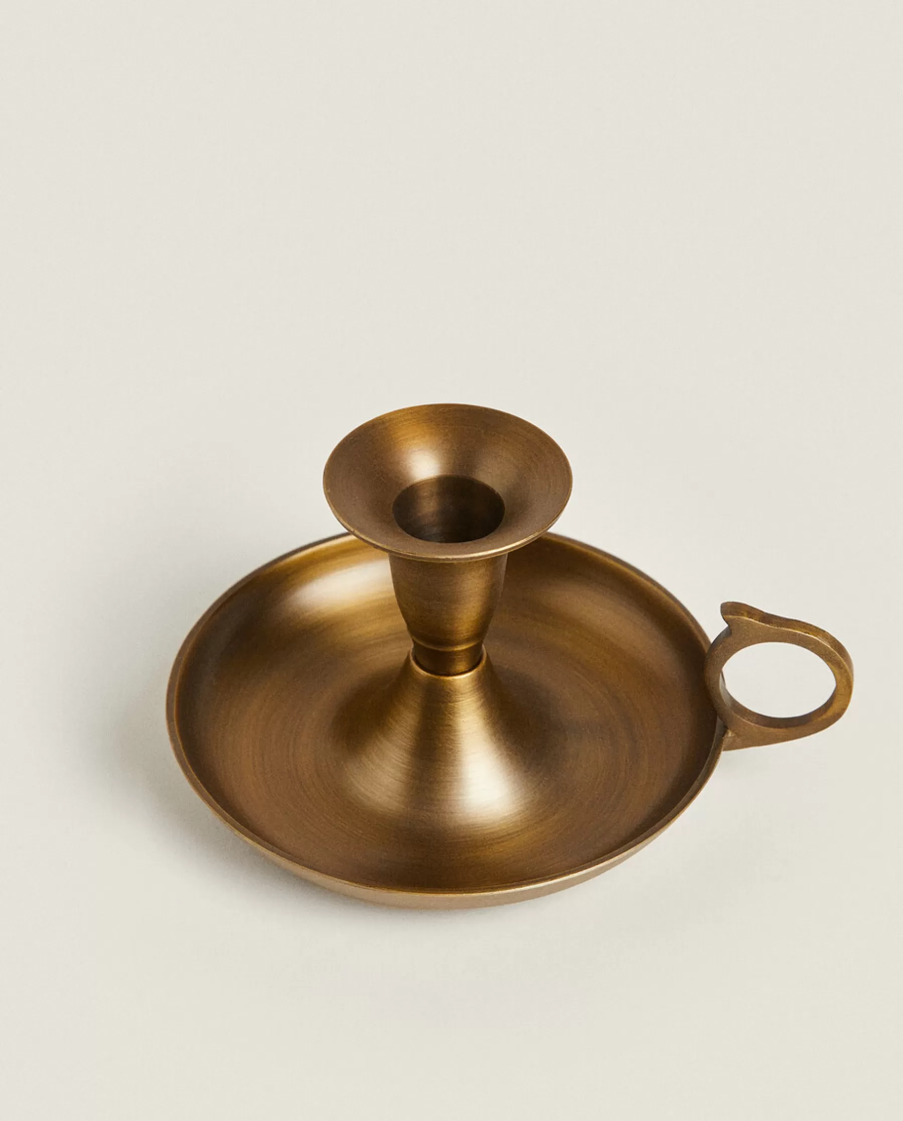 ZARA Home Small Golden Candlestick | Candlesticks And Tealight Holders