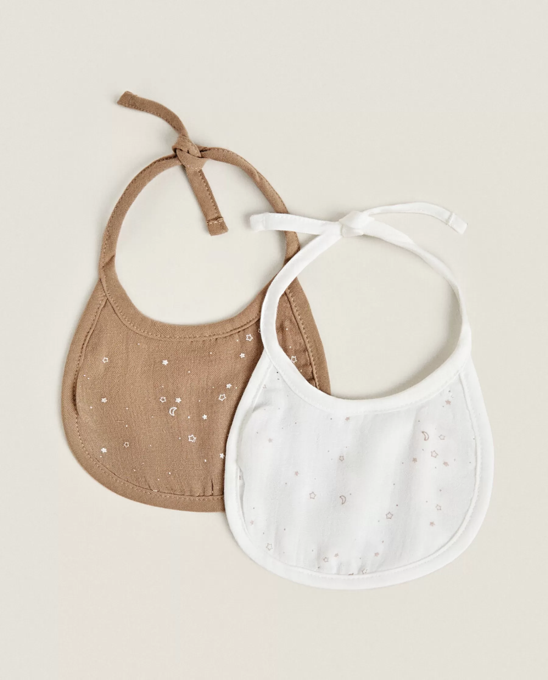 ZARA Home Star Print Muslin Bibs (Set Of 2) | Mealtime