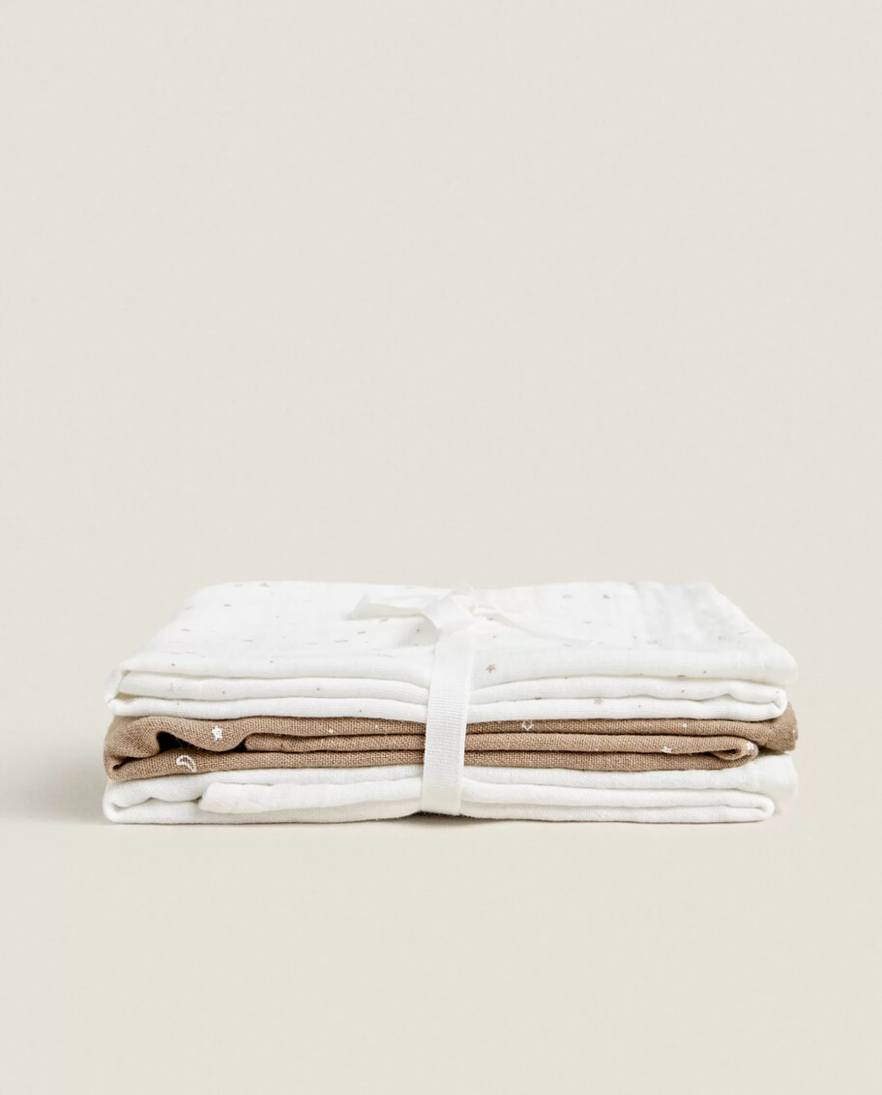 ZARA Home Star Print Muslin Cloths (Pack Of 3) | Mealtime