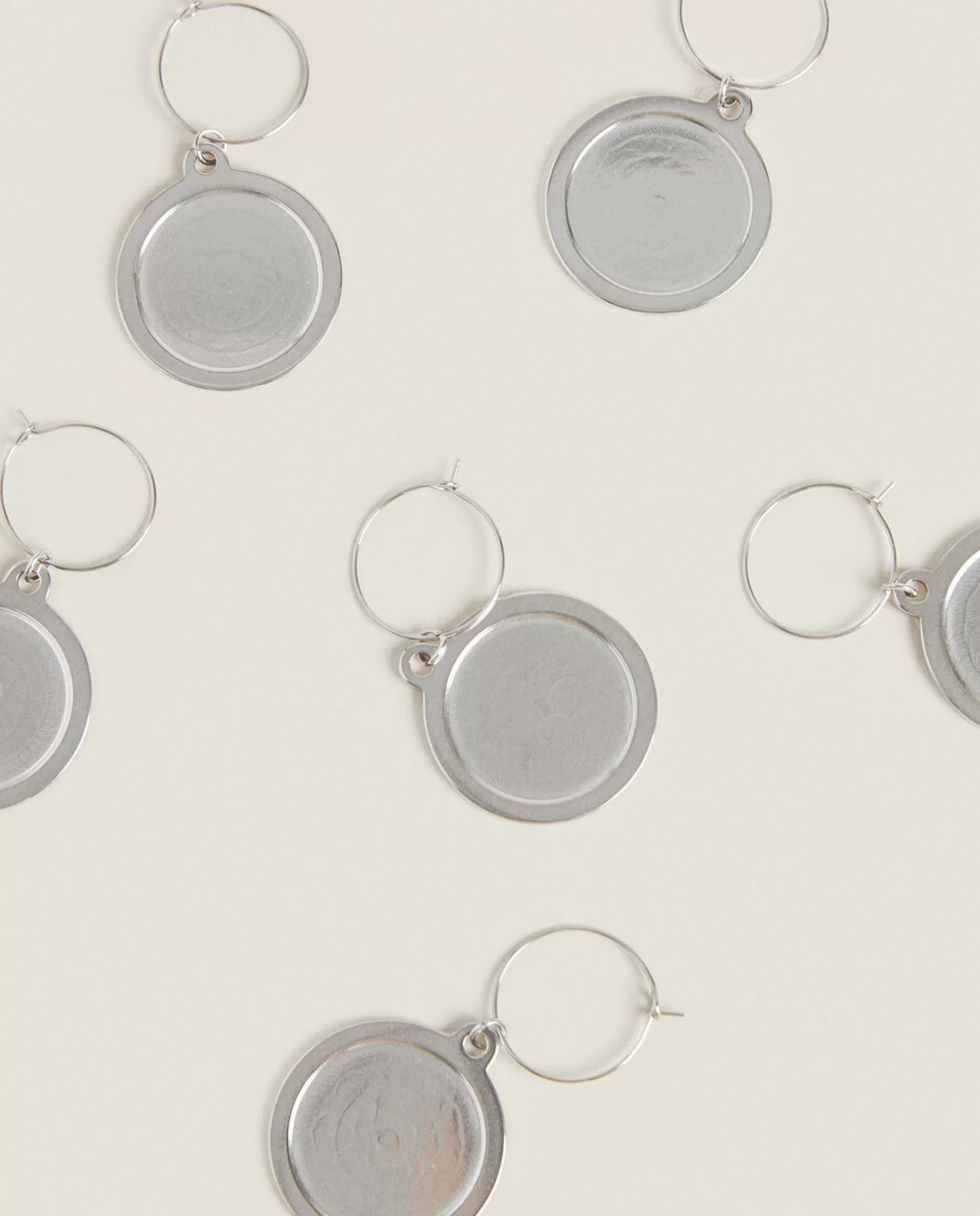 ZARA Home Steel Wine Glass Charms (Set Of 6) | Wine & Cheese Collection