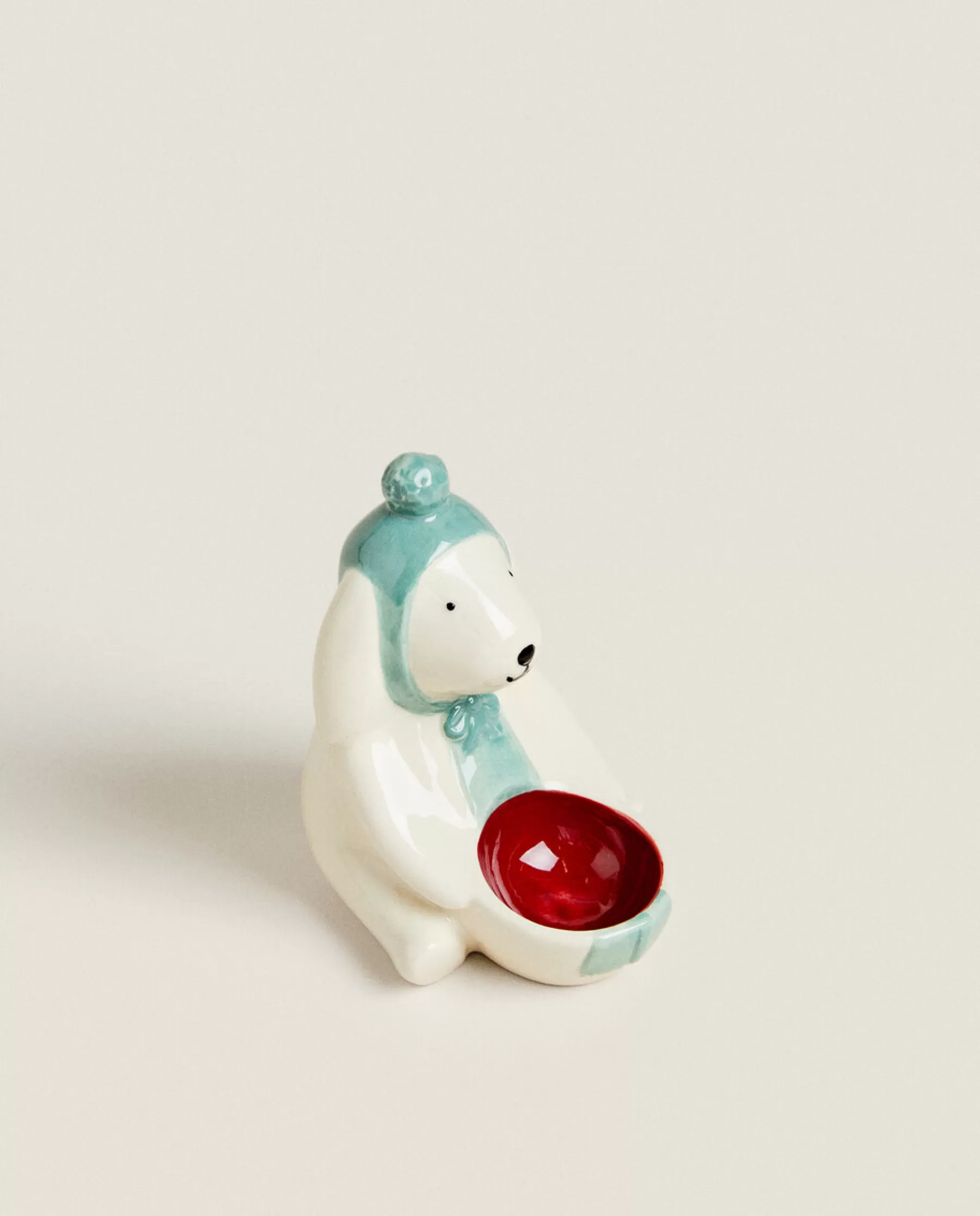 ZARA Home Stoneware Christmas Bunny Rabbit Egg Cup | Kids