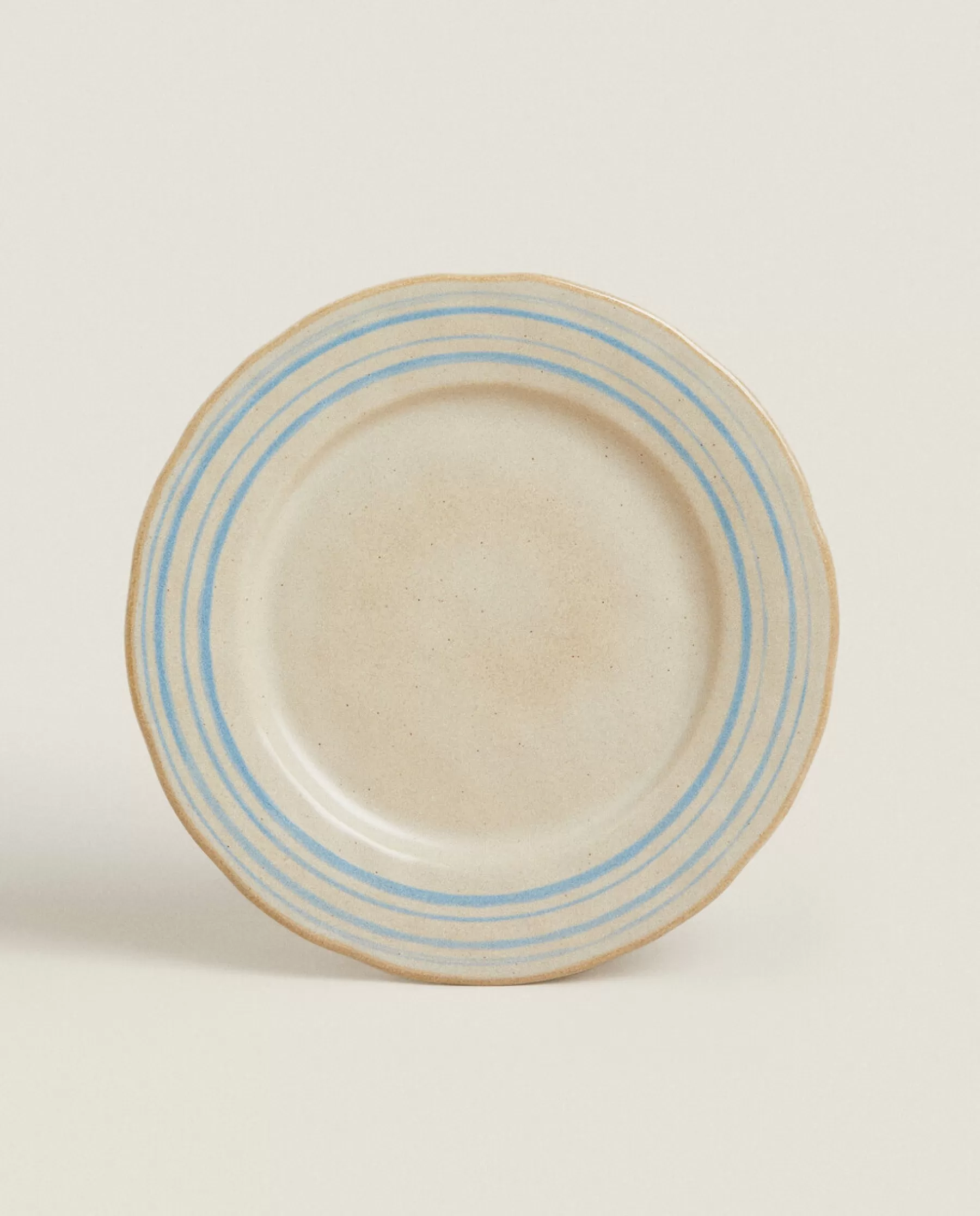 ZARA Home Stoneware Dinner Plate With Lines | Dinner Plates