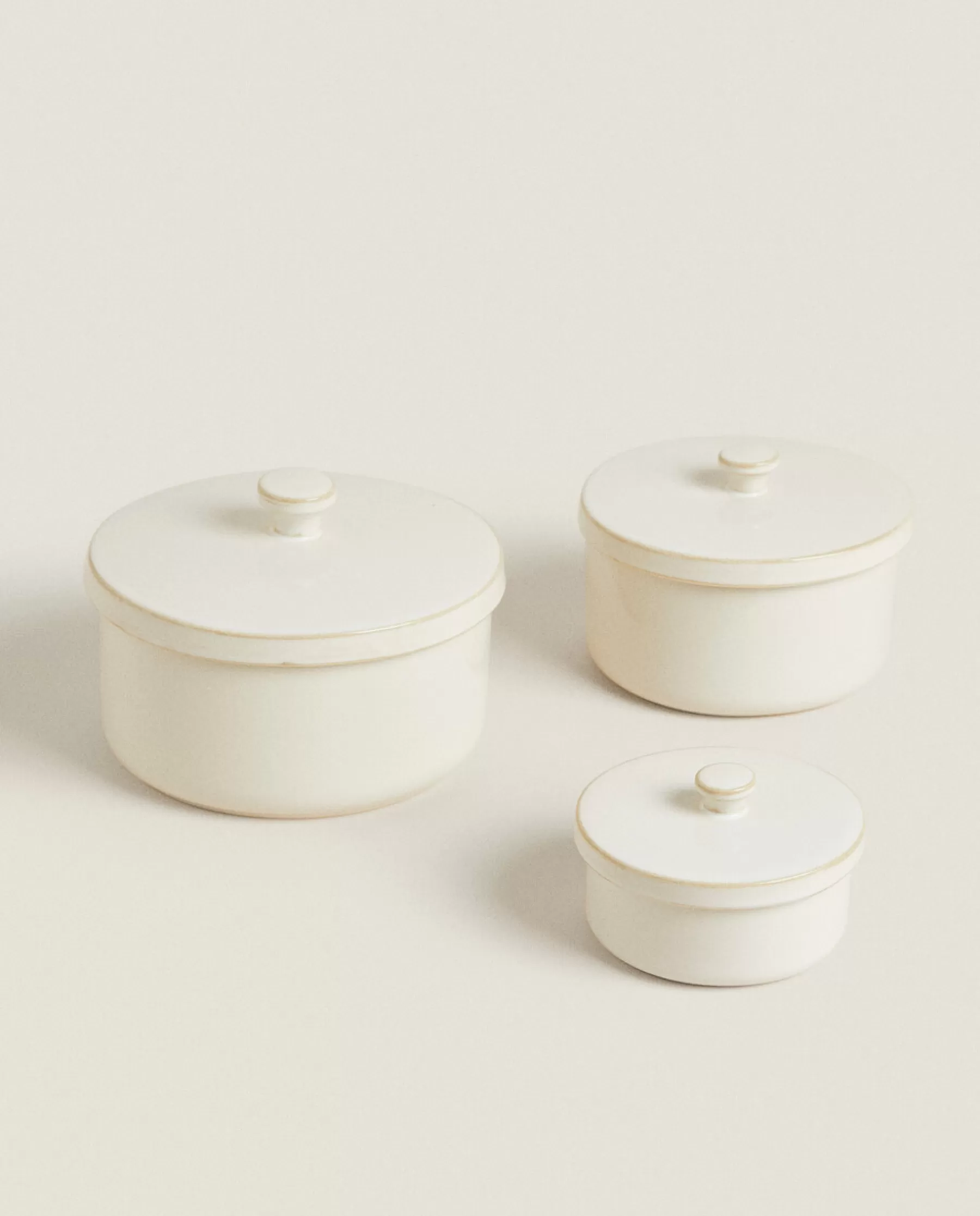 ZARA Home Stoneware Jar With Lid | Storage