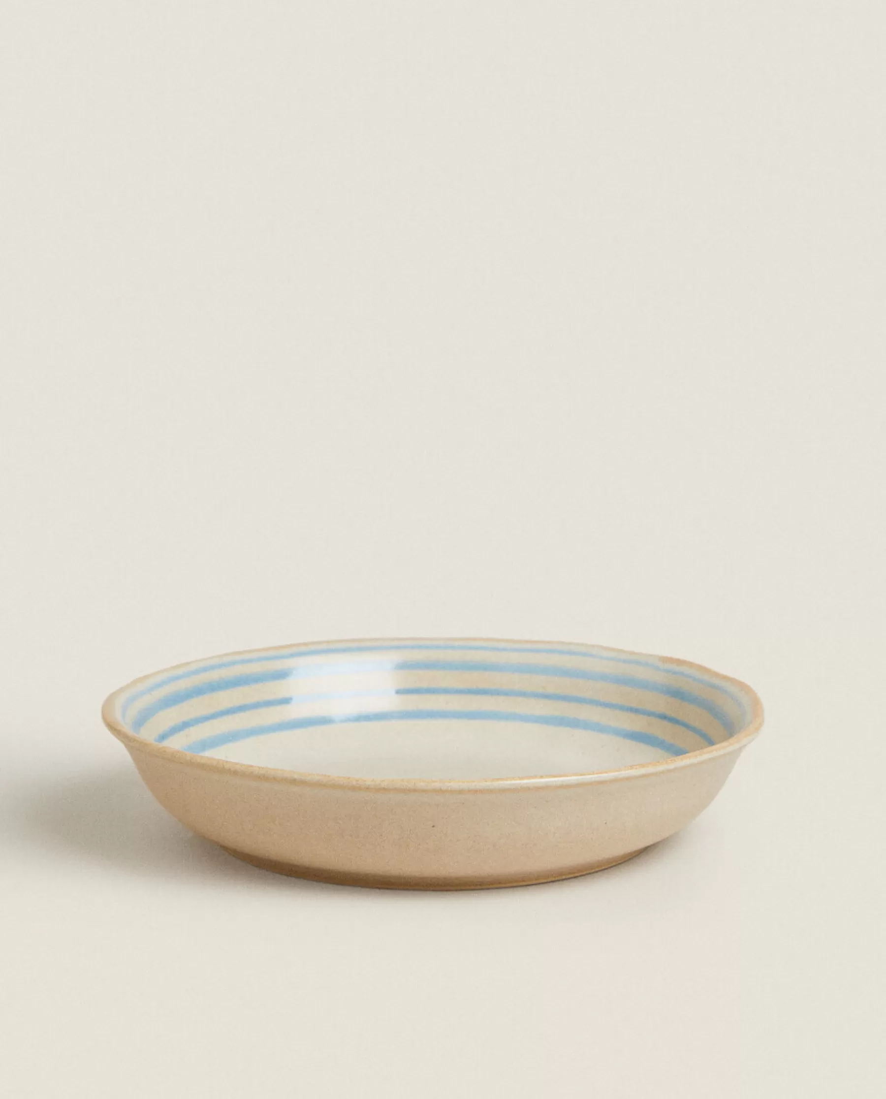 ZARA Home Stoneware Soup Plate With Lines | Soup Plates