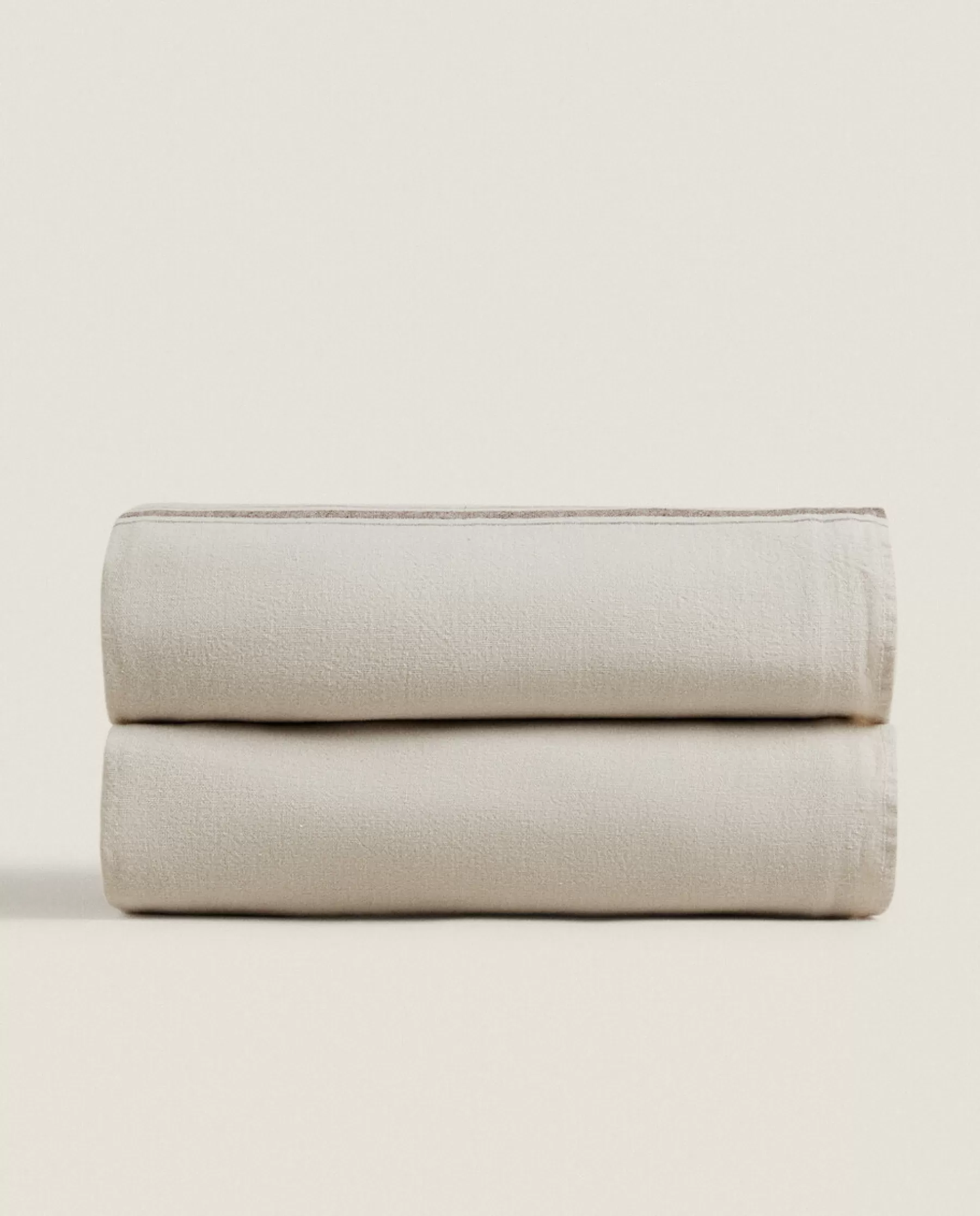 ZARA Home Striped Cotton-Linen Blanket | Blankets