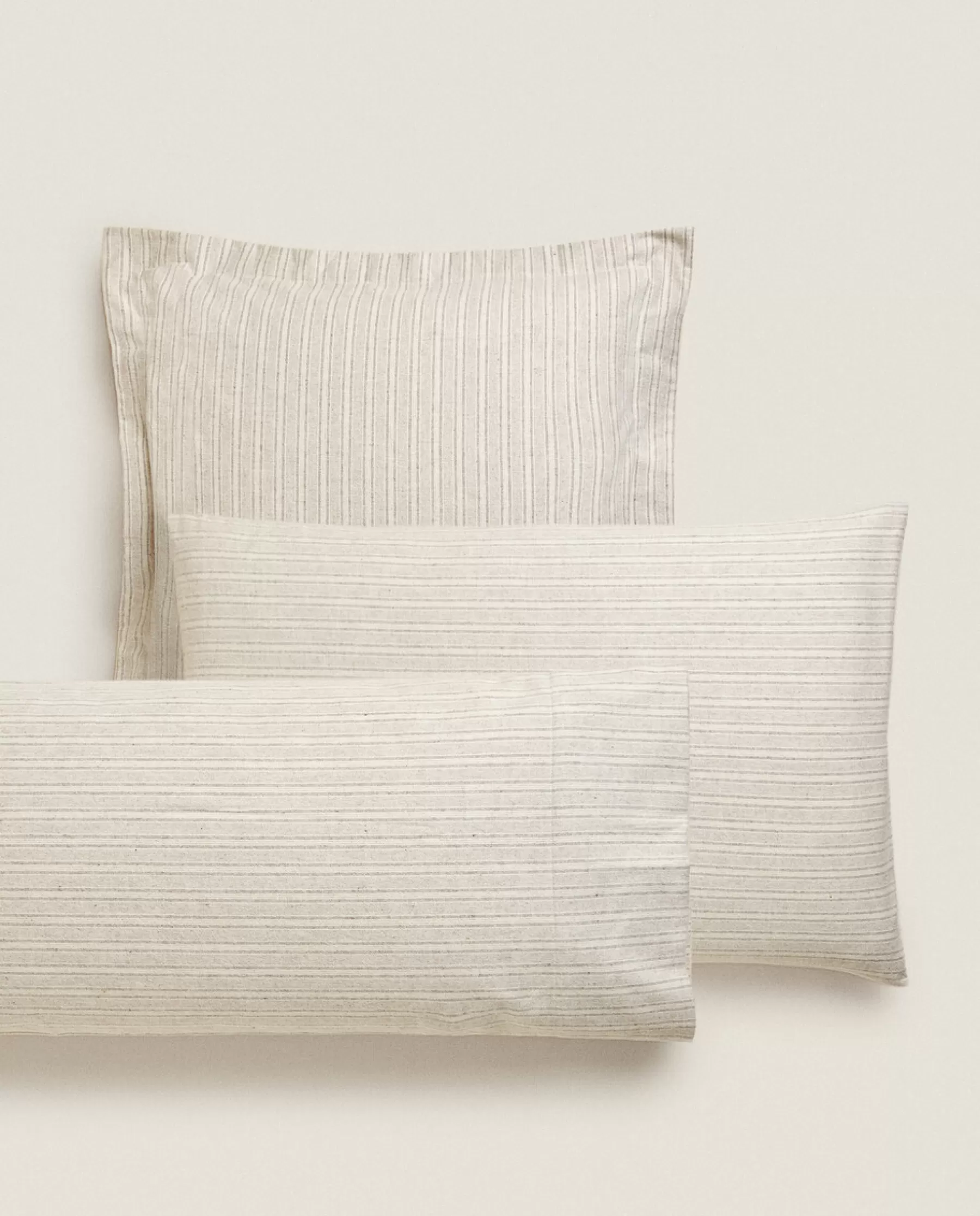 ZARA Home Striped Flannel Pillowcase | Pillowcases