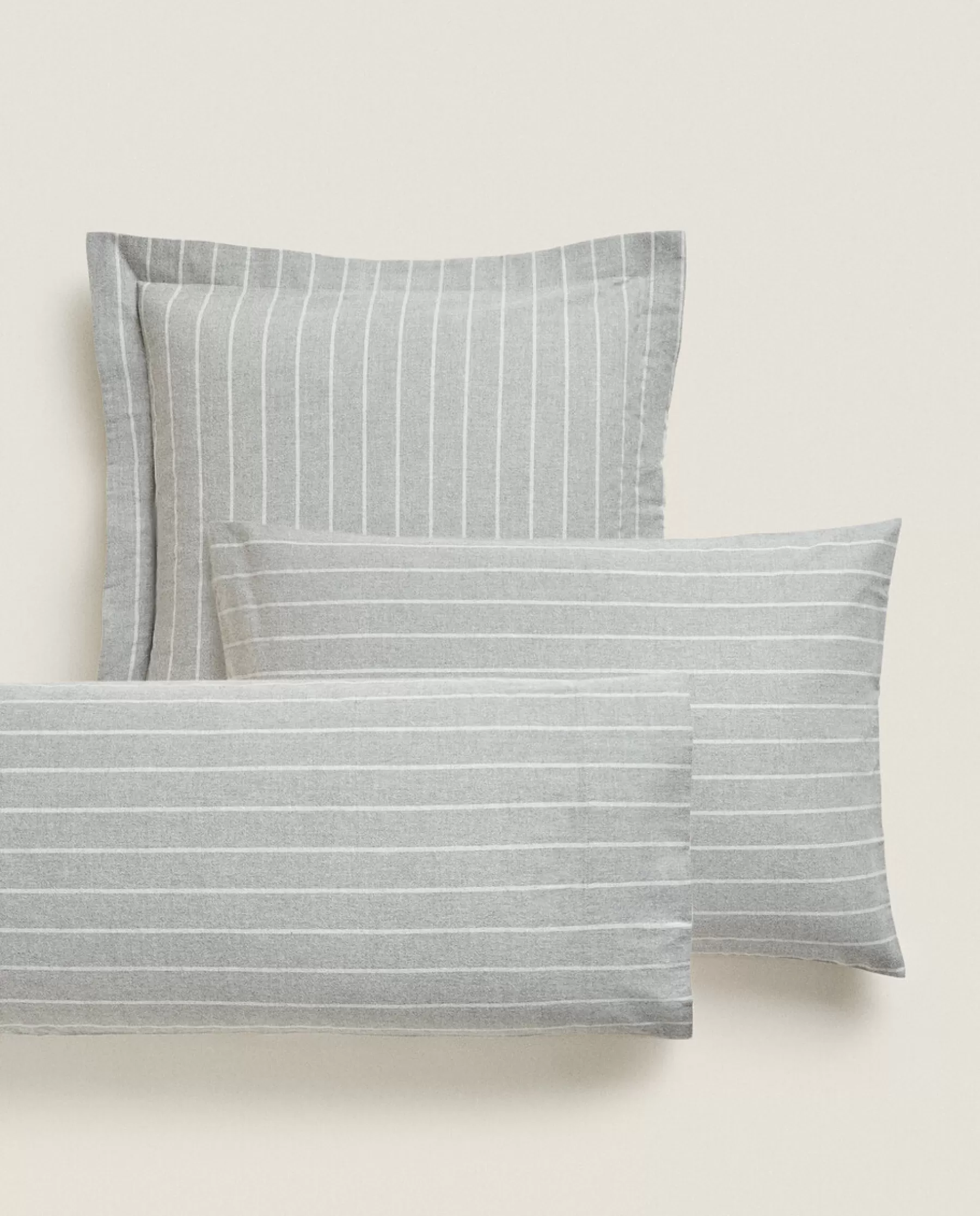 ZARA Home Striped Flannel Pillowcase | Pillowcases