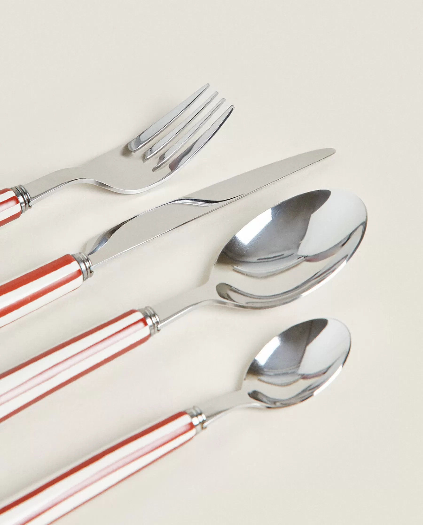 ZARA Home Striped Flatware Set (4 Pieces) | Cutlery