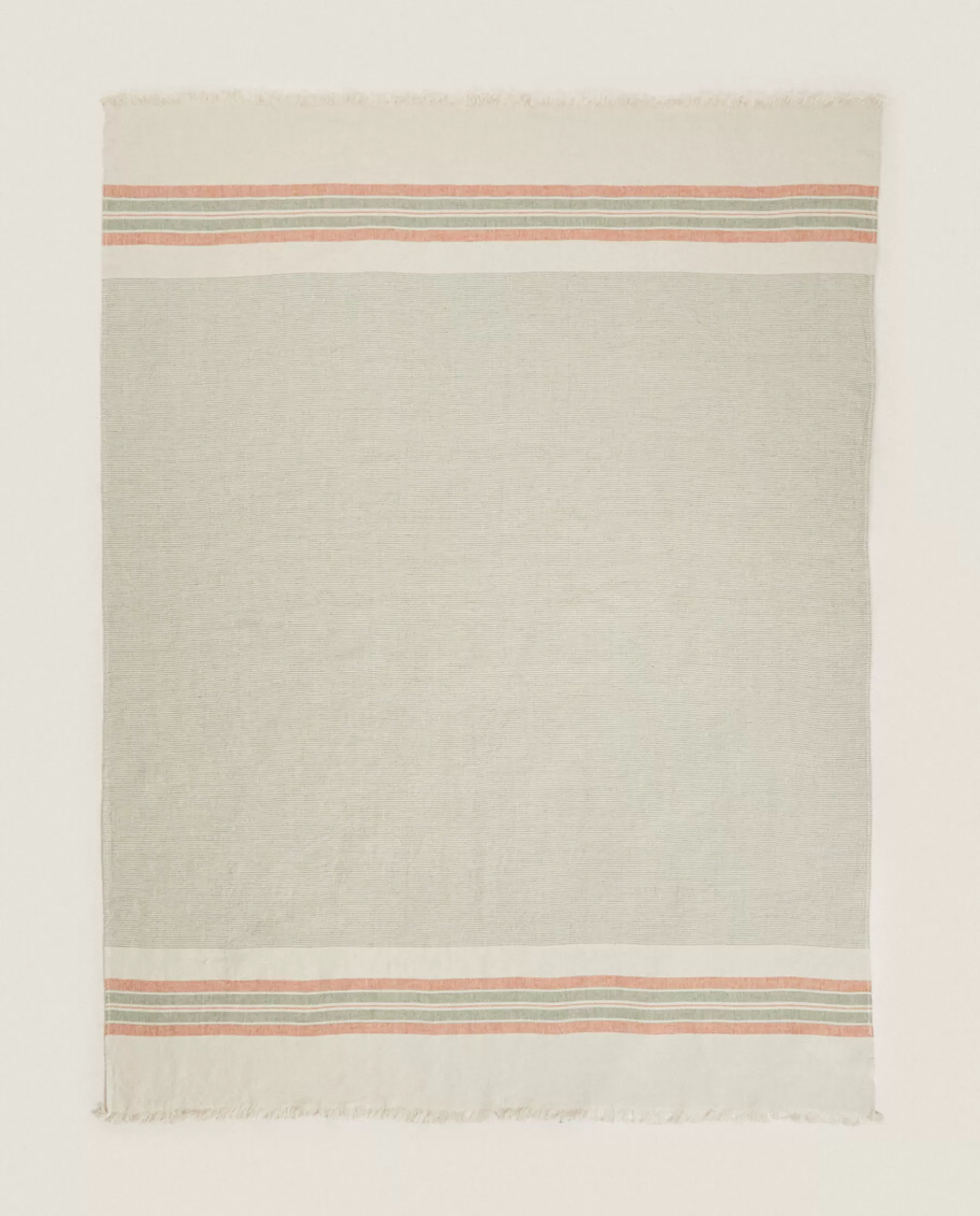 ZARA Home Striped Linen Blanket | Blankets