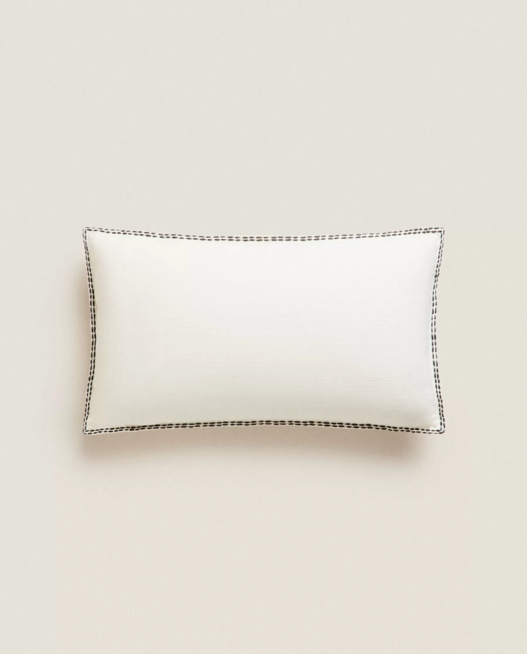 ZARA Home Throw Pillow Cover With Backstitching | Solid